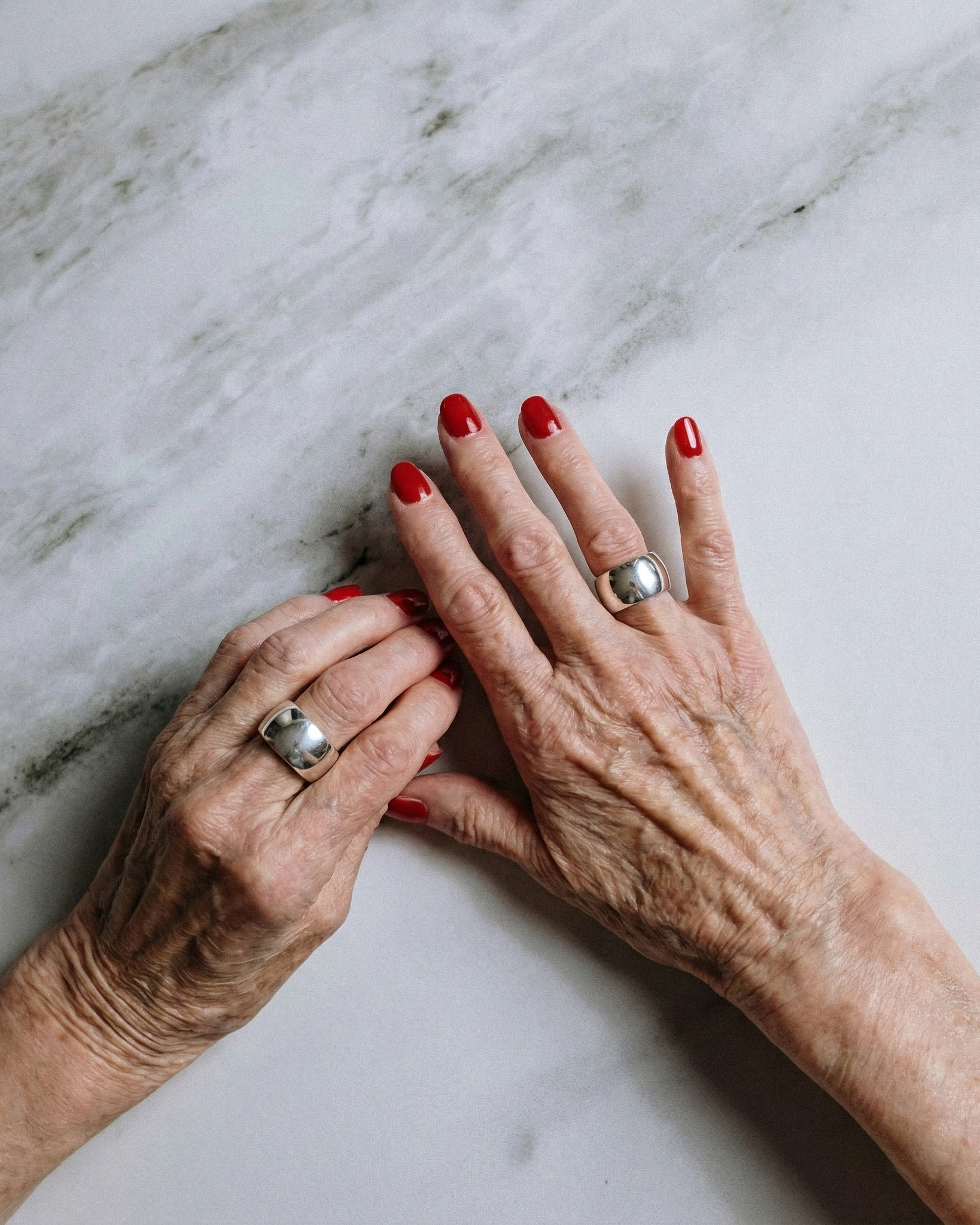 The Sterling Mirror: Wide Silver Cigar Band Ring