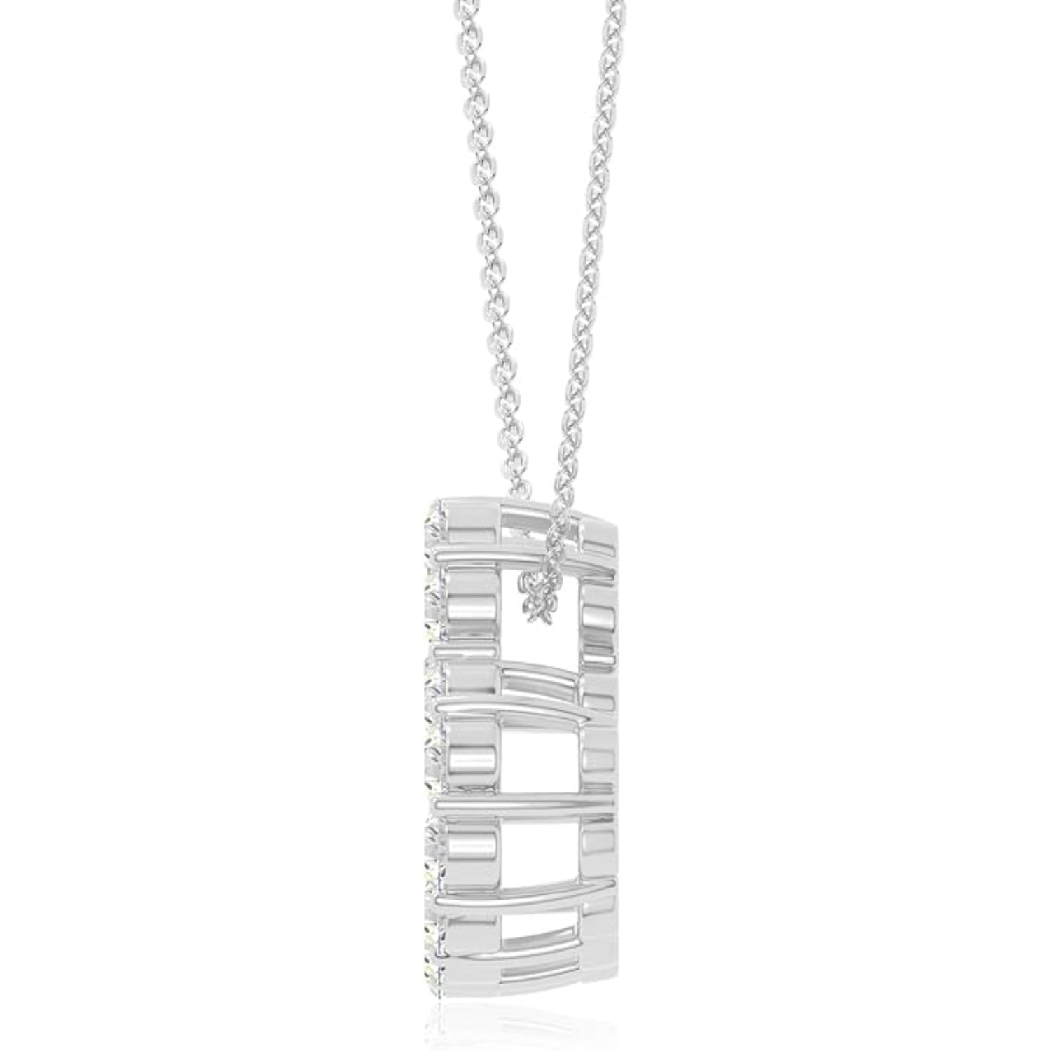 The Pink Heart: Open Heart Pink Topaz Pendant Necklace