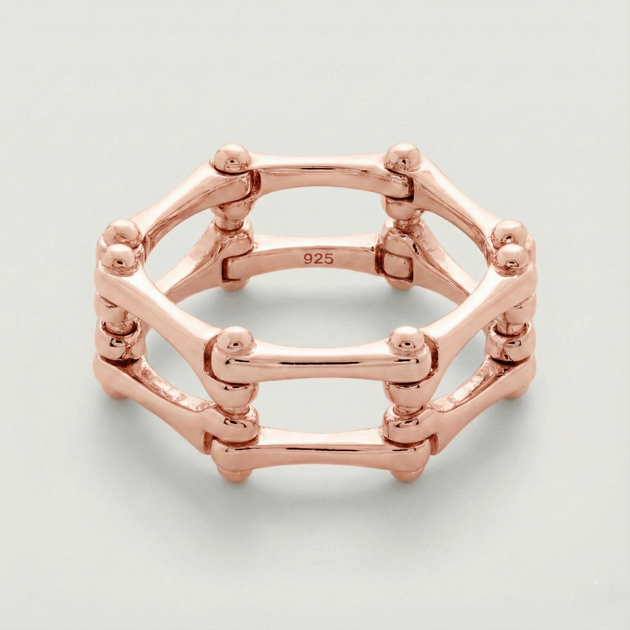 The Golden Drive: Mechanical Biker Chain Ring