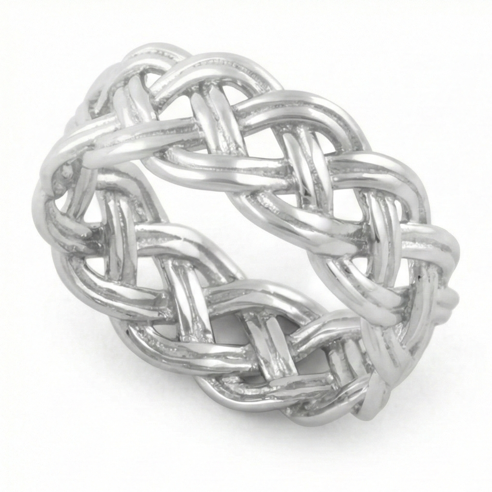 The Celtic Weave: Interwoven Silver Braid Ring