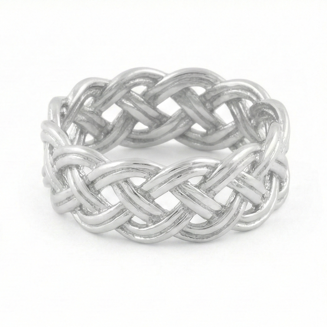 The Celtic Weave: Interwoven Silver Braid Ring