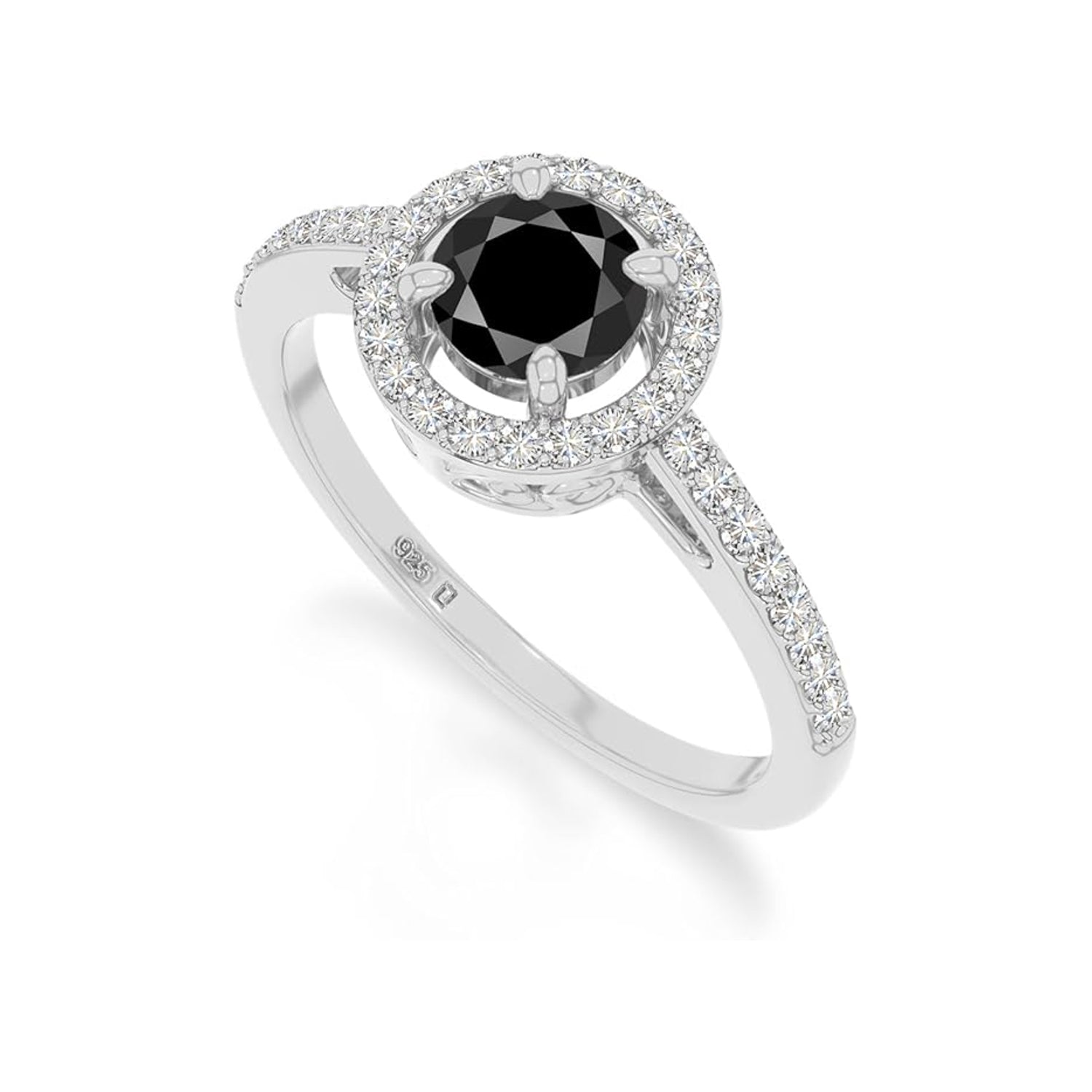 The Regal Violet: Amethyst & Moissanite Halo Ring