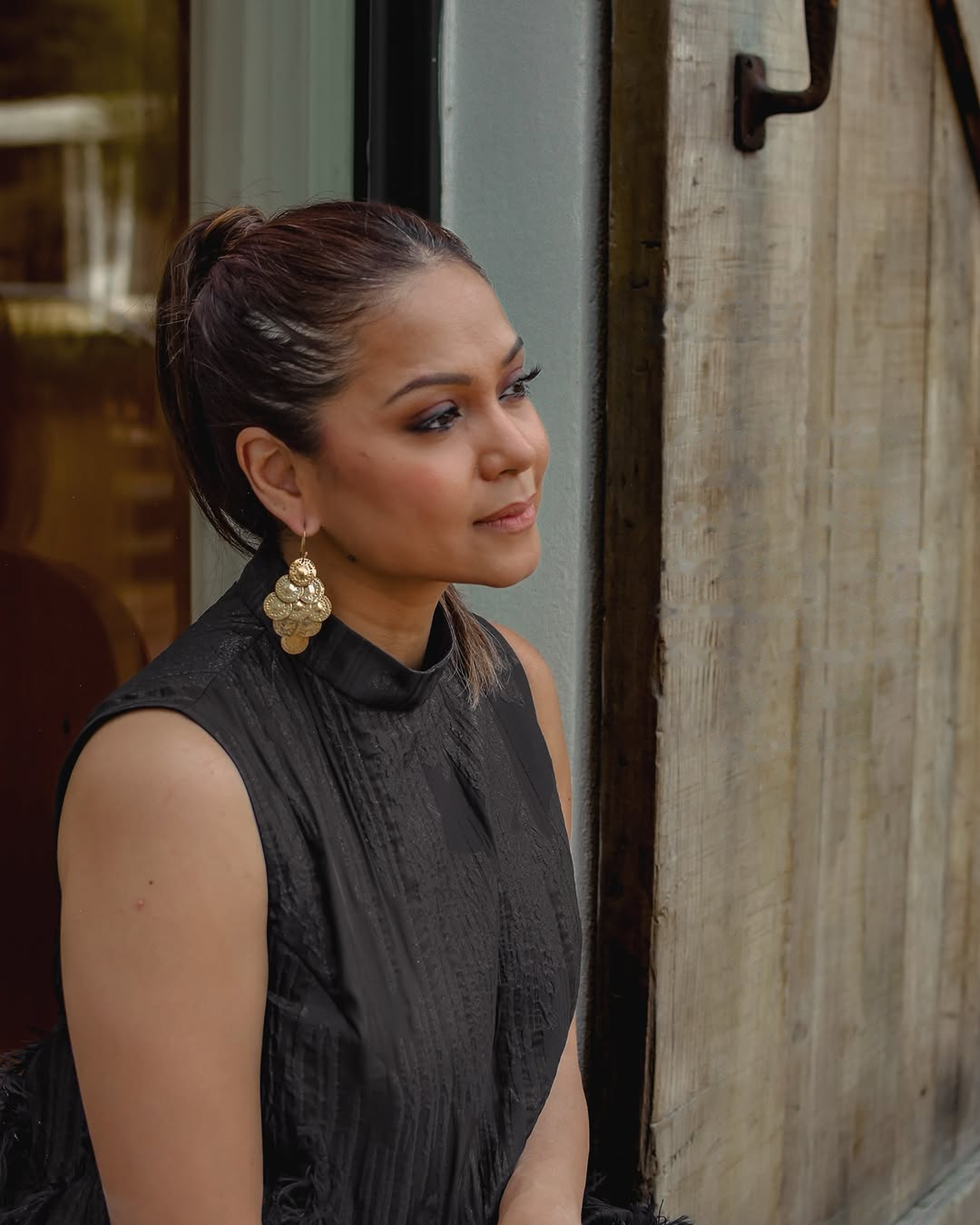 925 Silver Coin Dangle Earrings