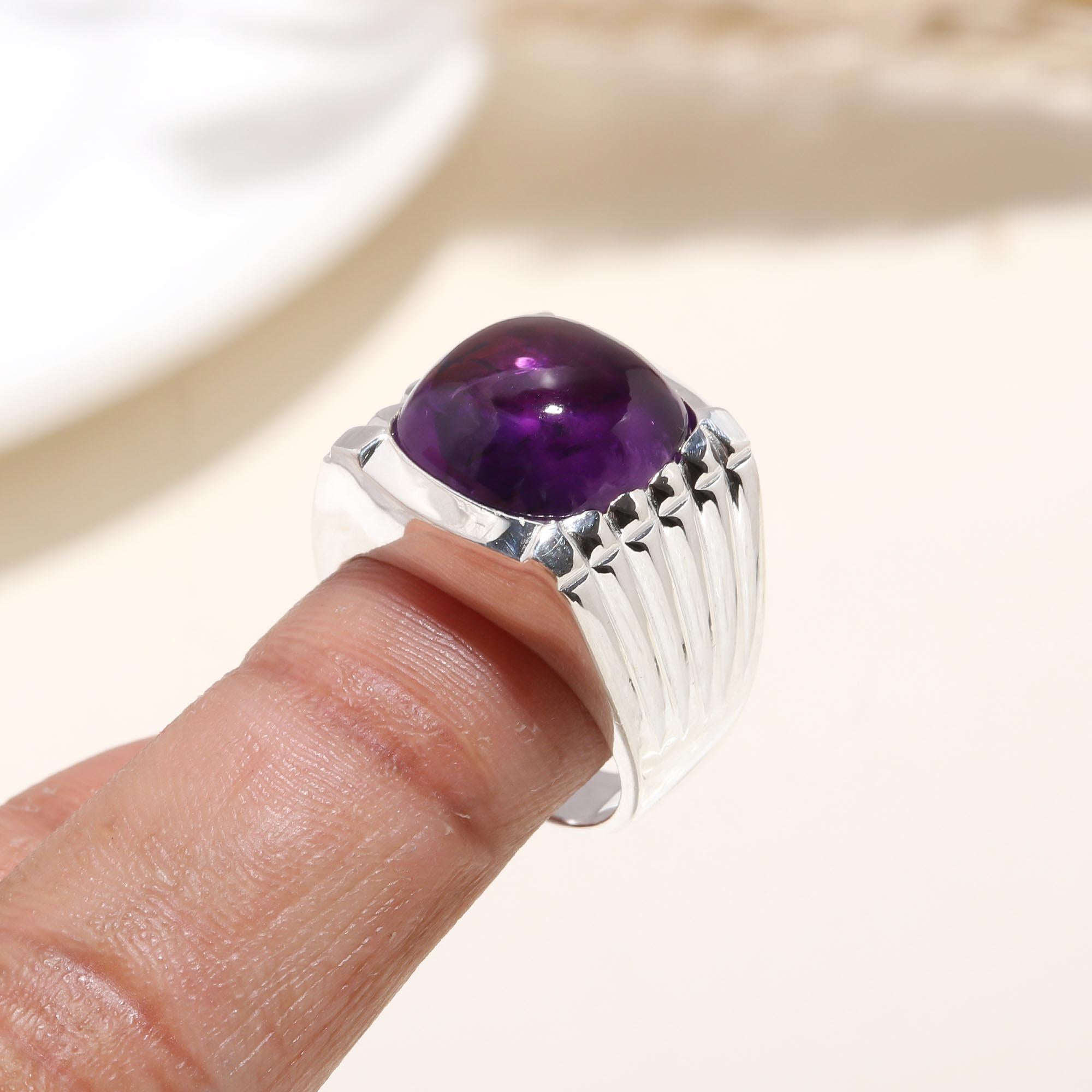 The Royal Signet: Heavy Fluted Silver Ring