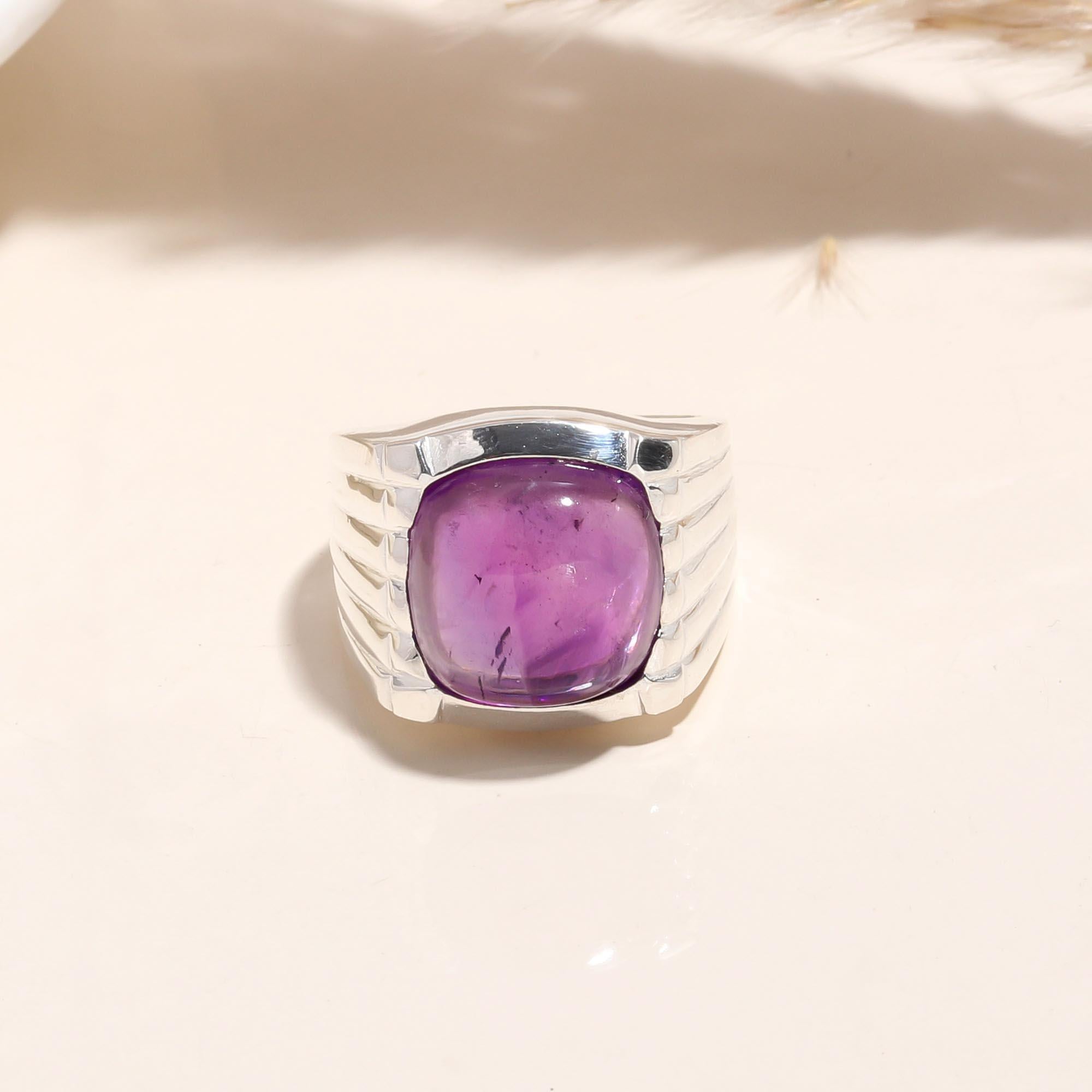 The Royal Signet: Heavy Fluted Silver Ring