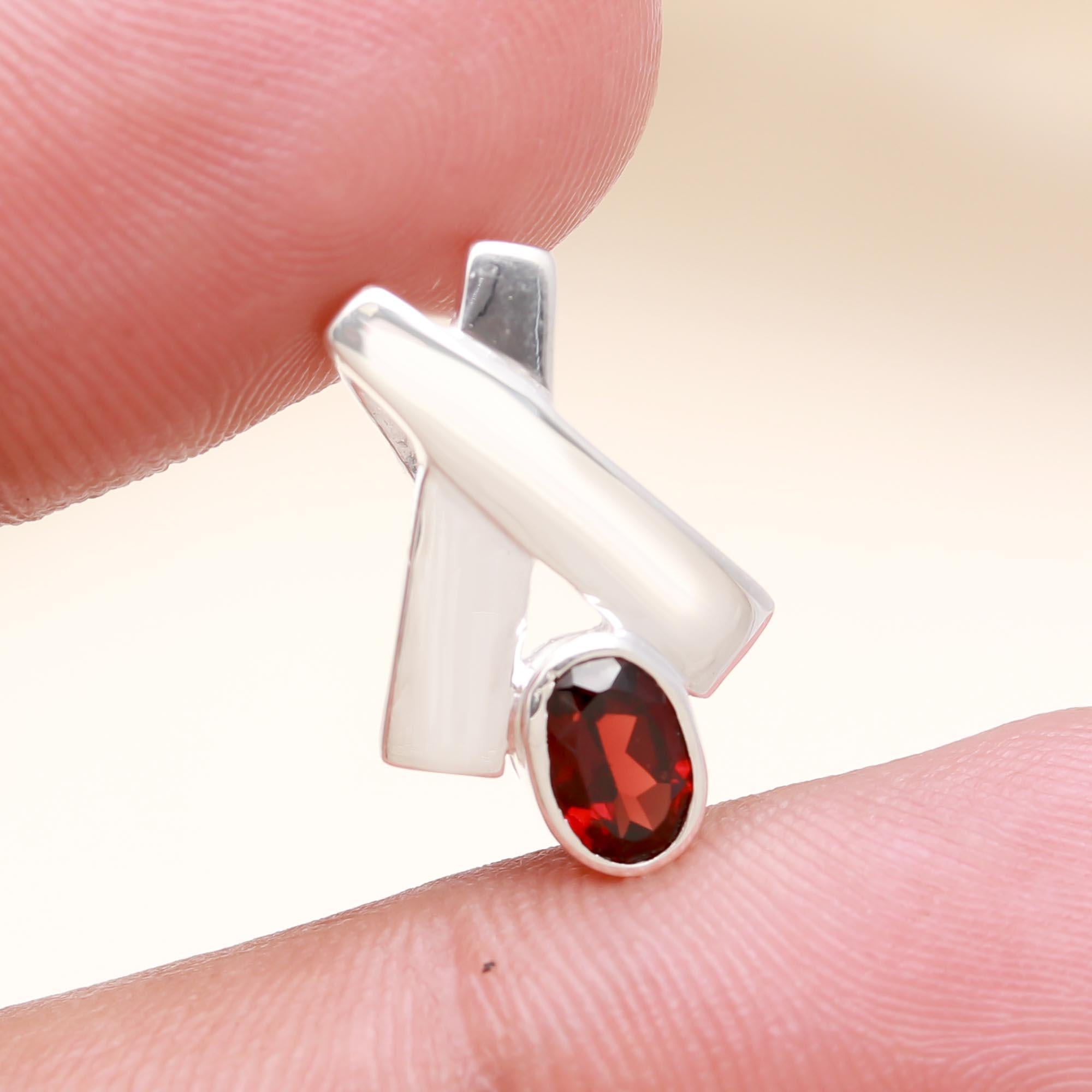 The Crimson Ribbon: Abstract Garnet Wrap Charm