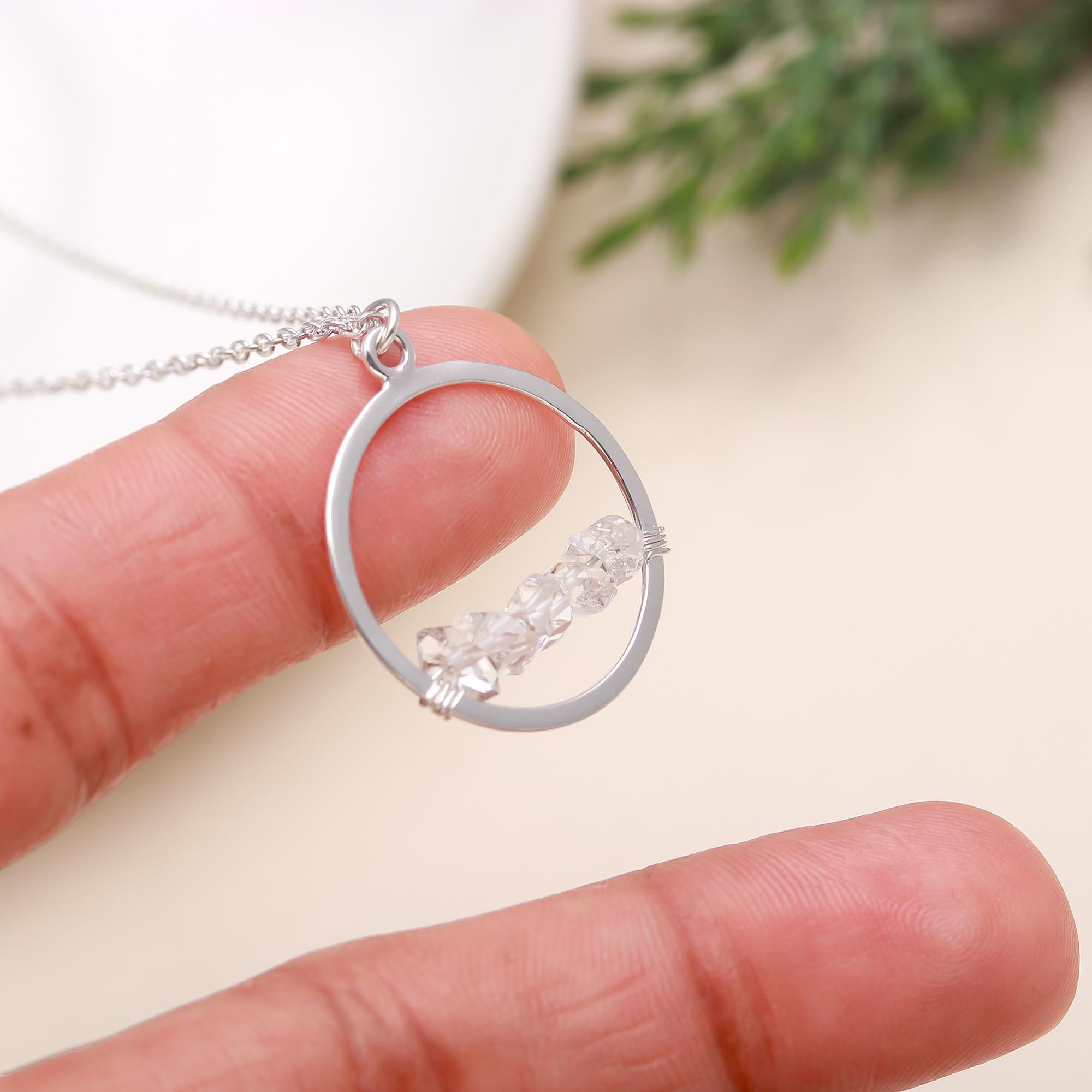 925 Silver Circle Pendant Necklace