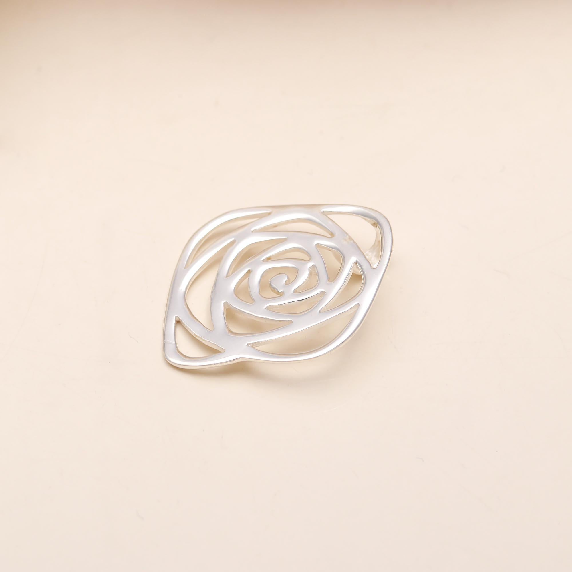 Sterling Silver Rose Petal Pendant