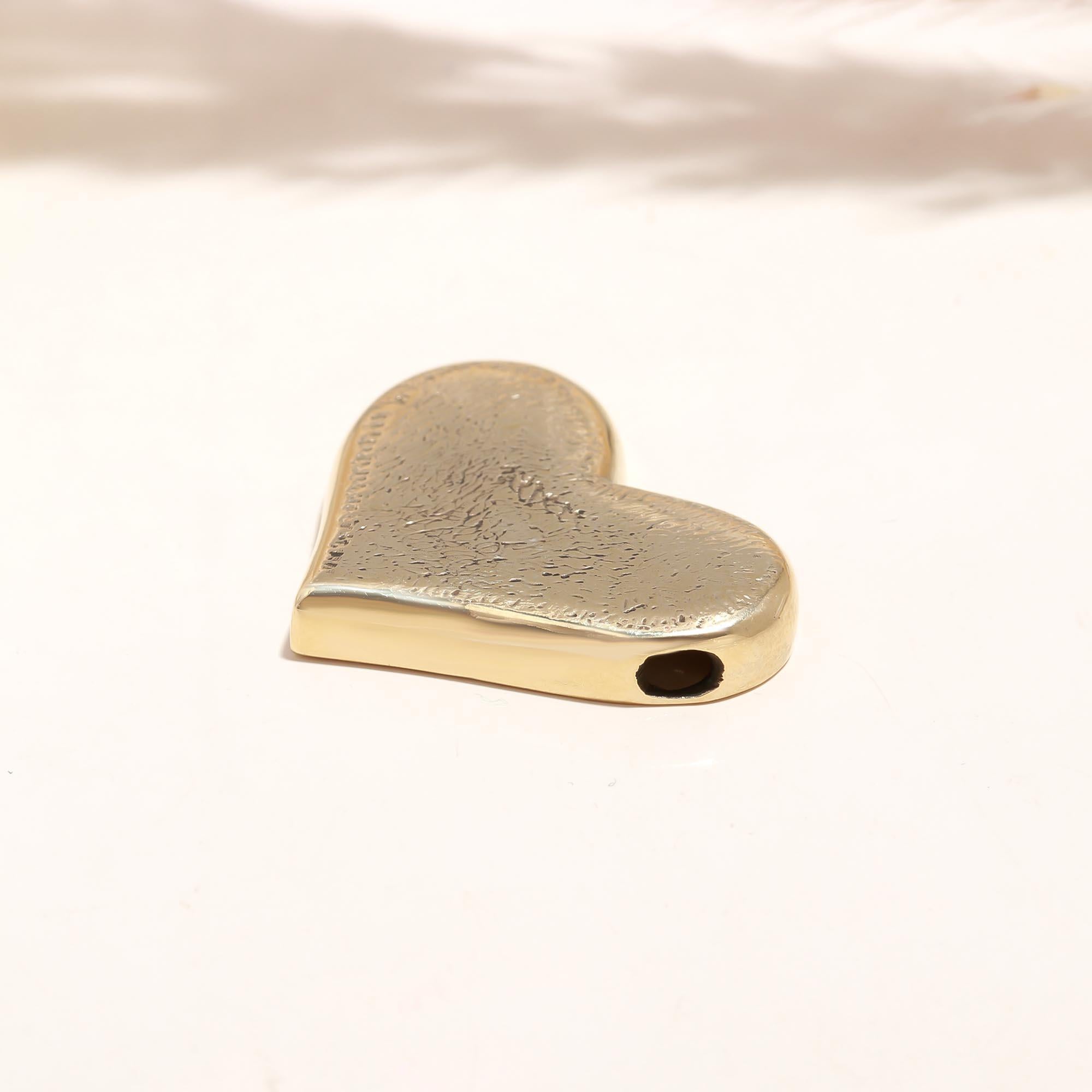 The Golden Affection: Textured Gold Vermeil Heart Pendant