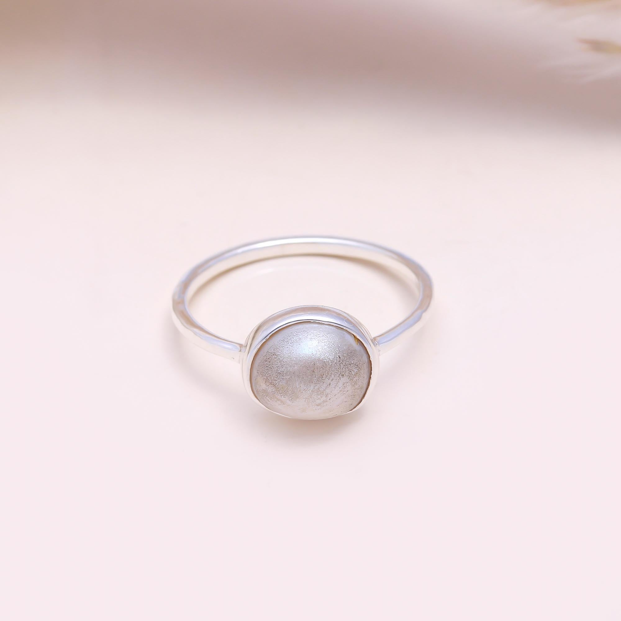 The Oval Pearl Essence: Oval Freshwater Pearl Ring