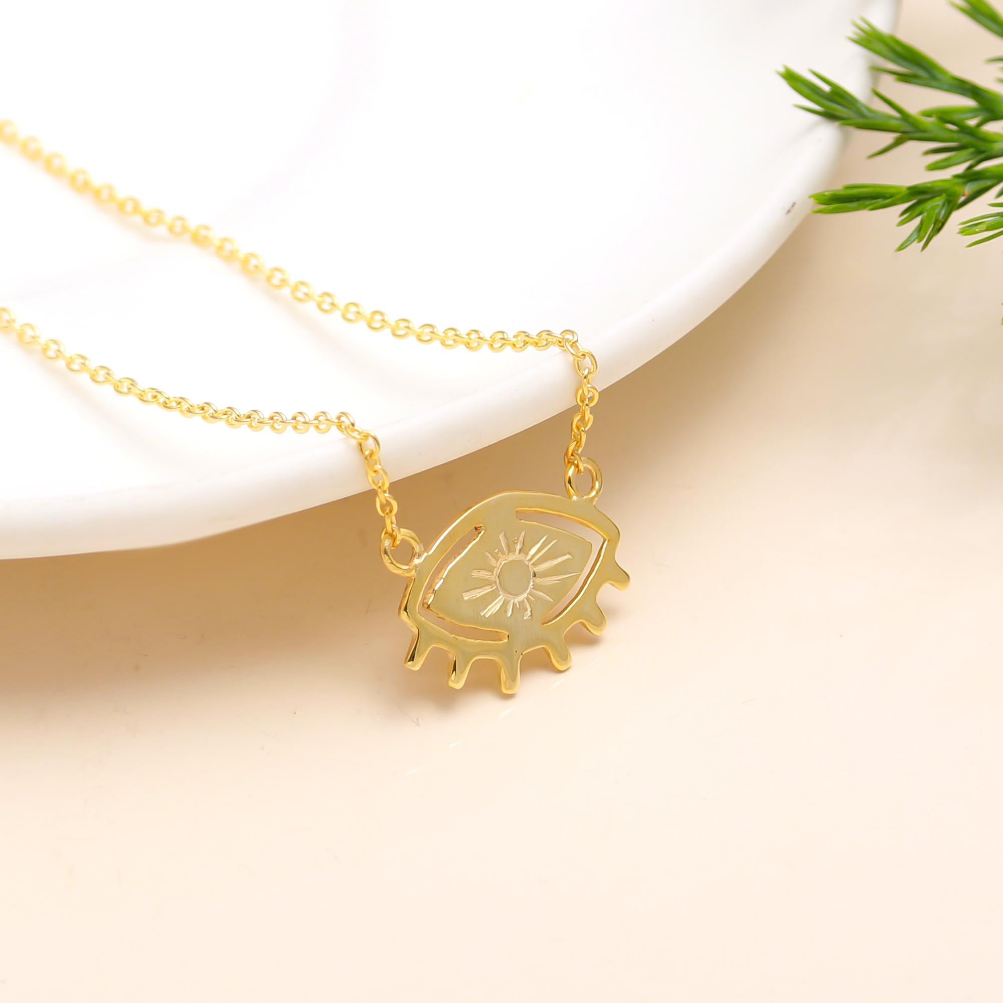 925 Silver Evil Eye Pendant Necklace