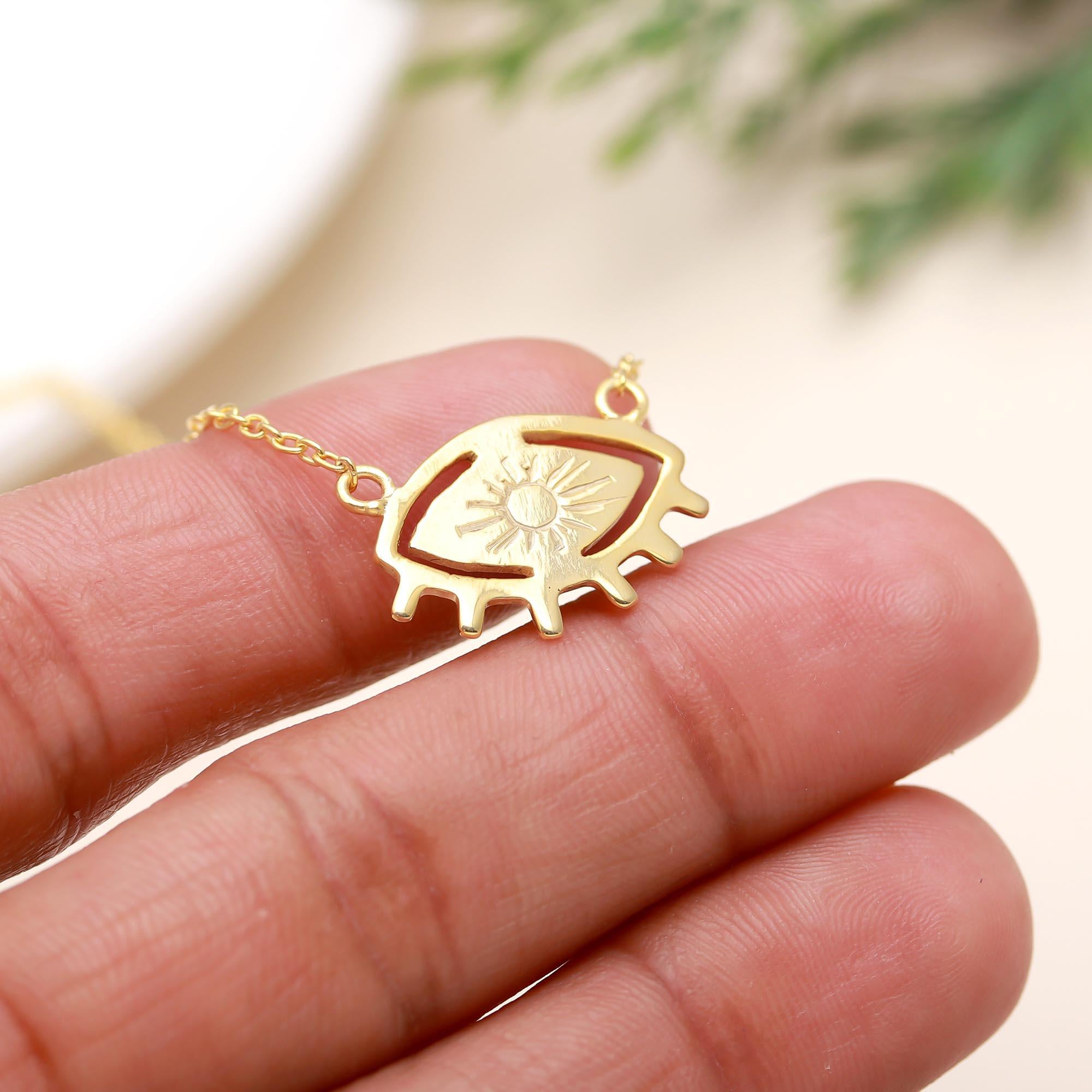 925 Silver Evil Eye Pendant Necklace