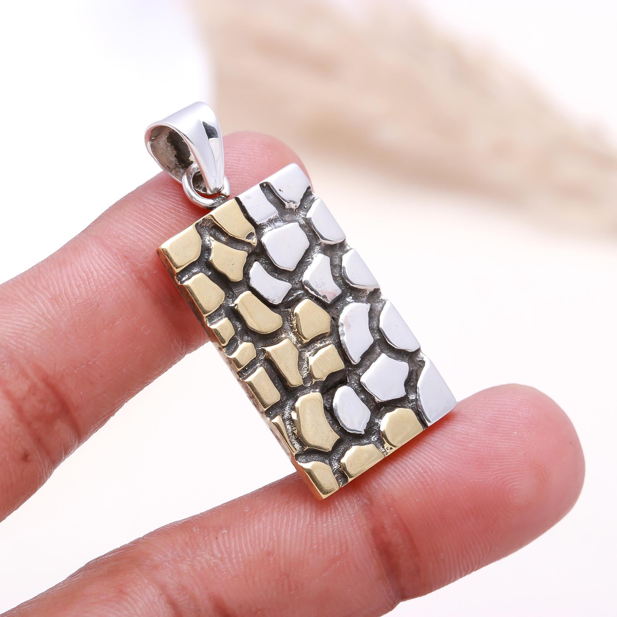 The Cobblestone Bar: Two-Tone Mosaic Pendant