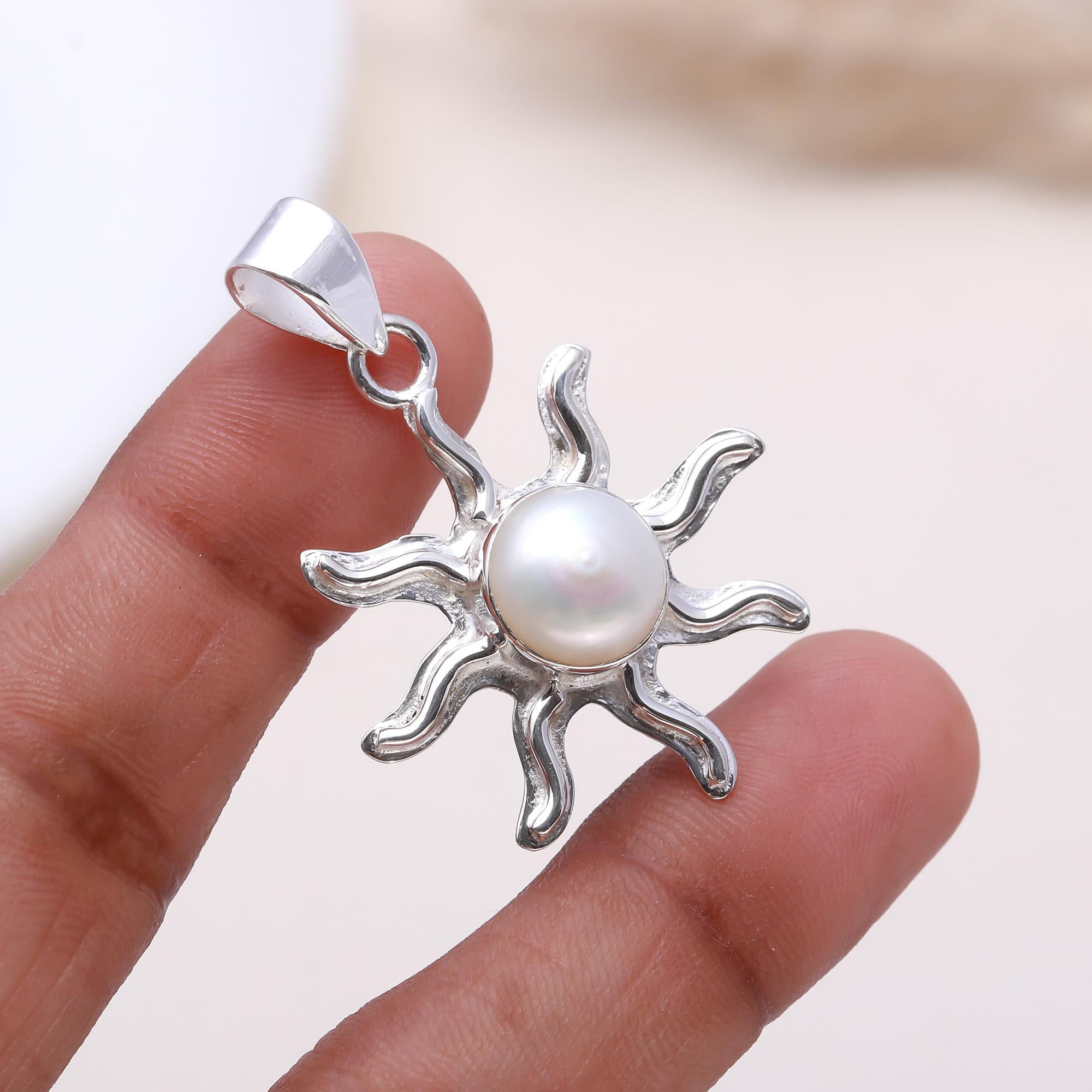 The Ocean Star: Freshwater Pearl Sunburst Pendant