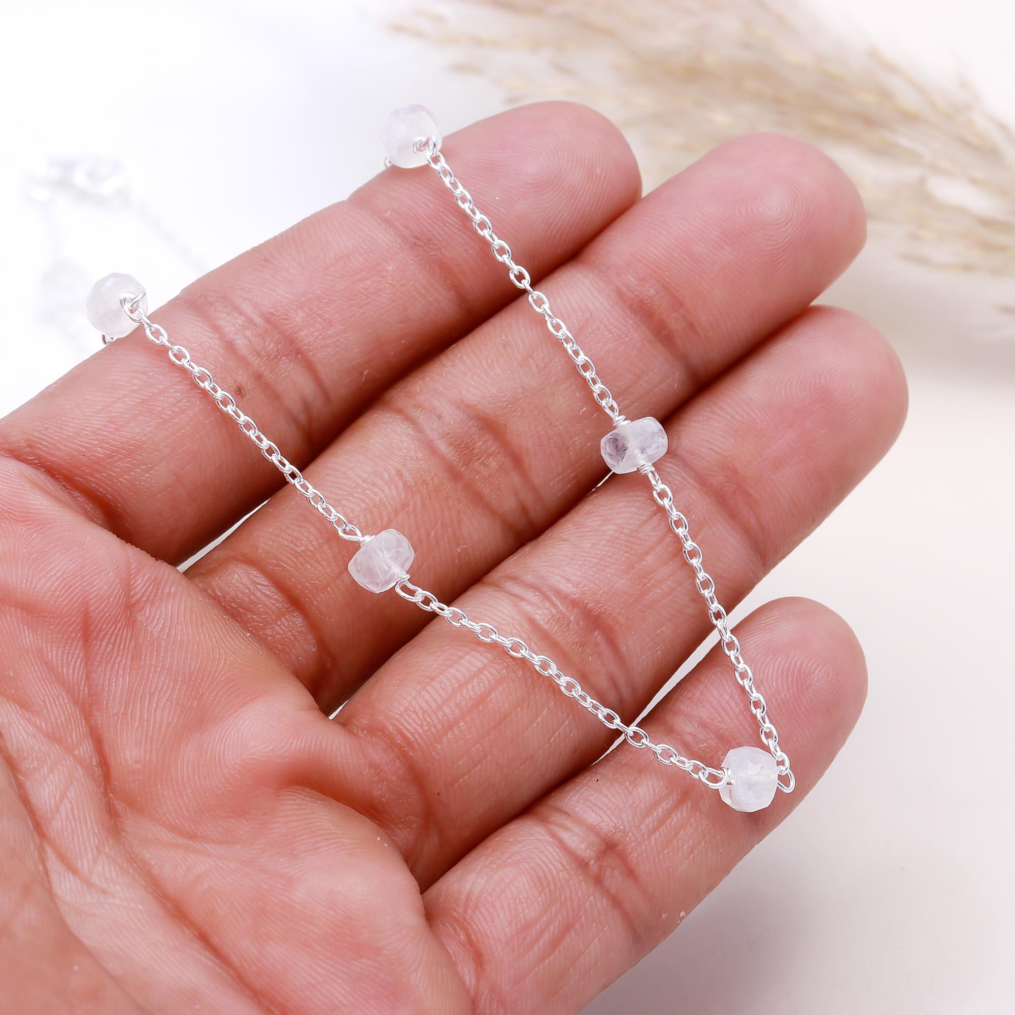 The Soft Blush: Rough Rose Quartz Bead Necklace