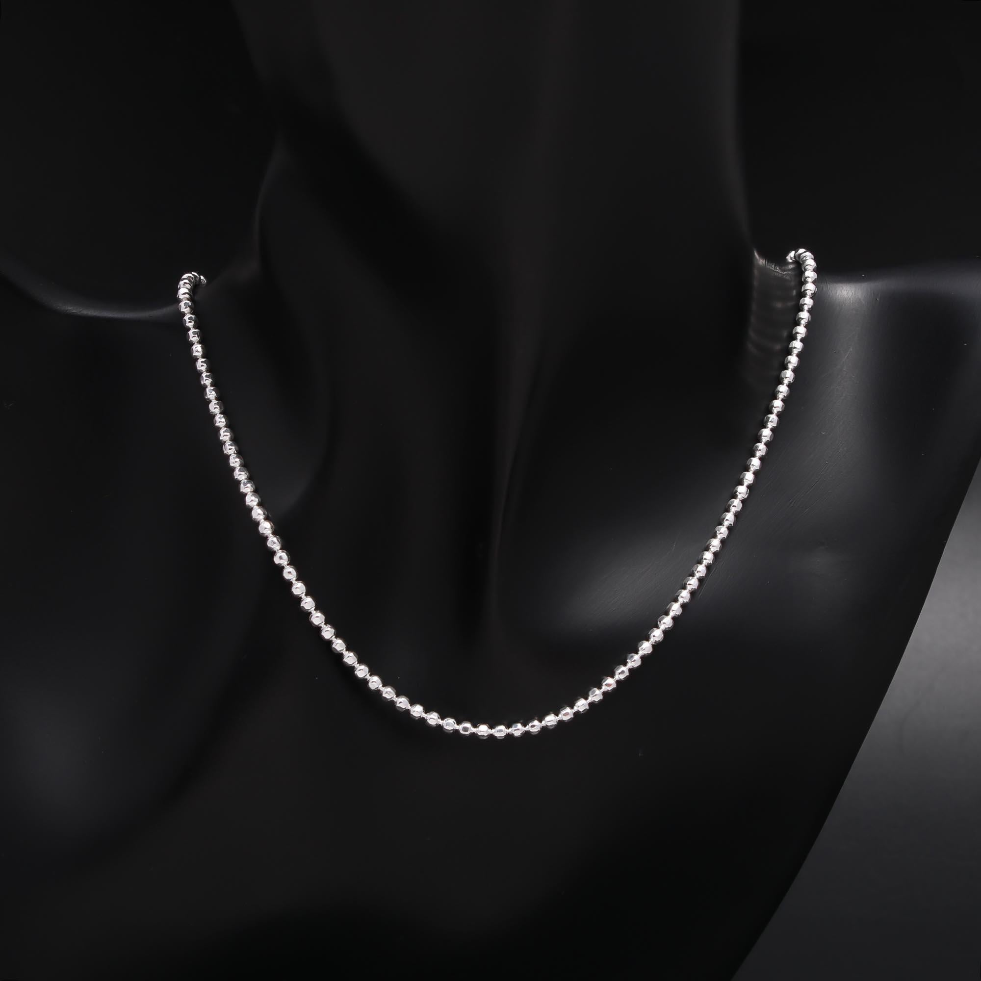 The Silver Strand: Beaded Ball Chain Necklace