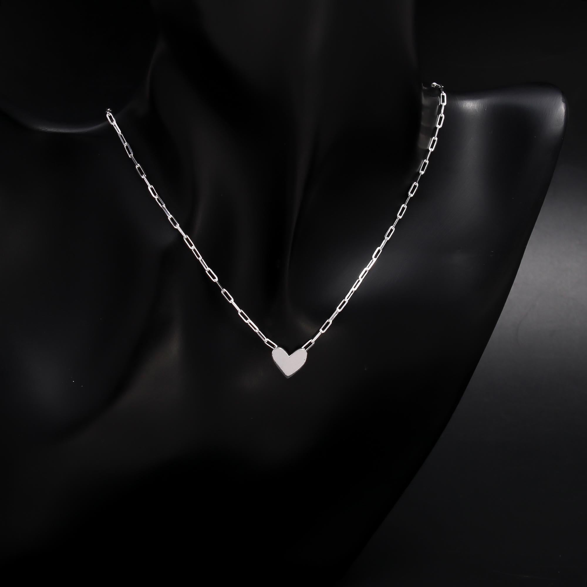 The Paperclip Heart: Silver Heart Necklace