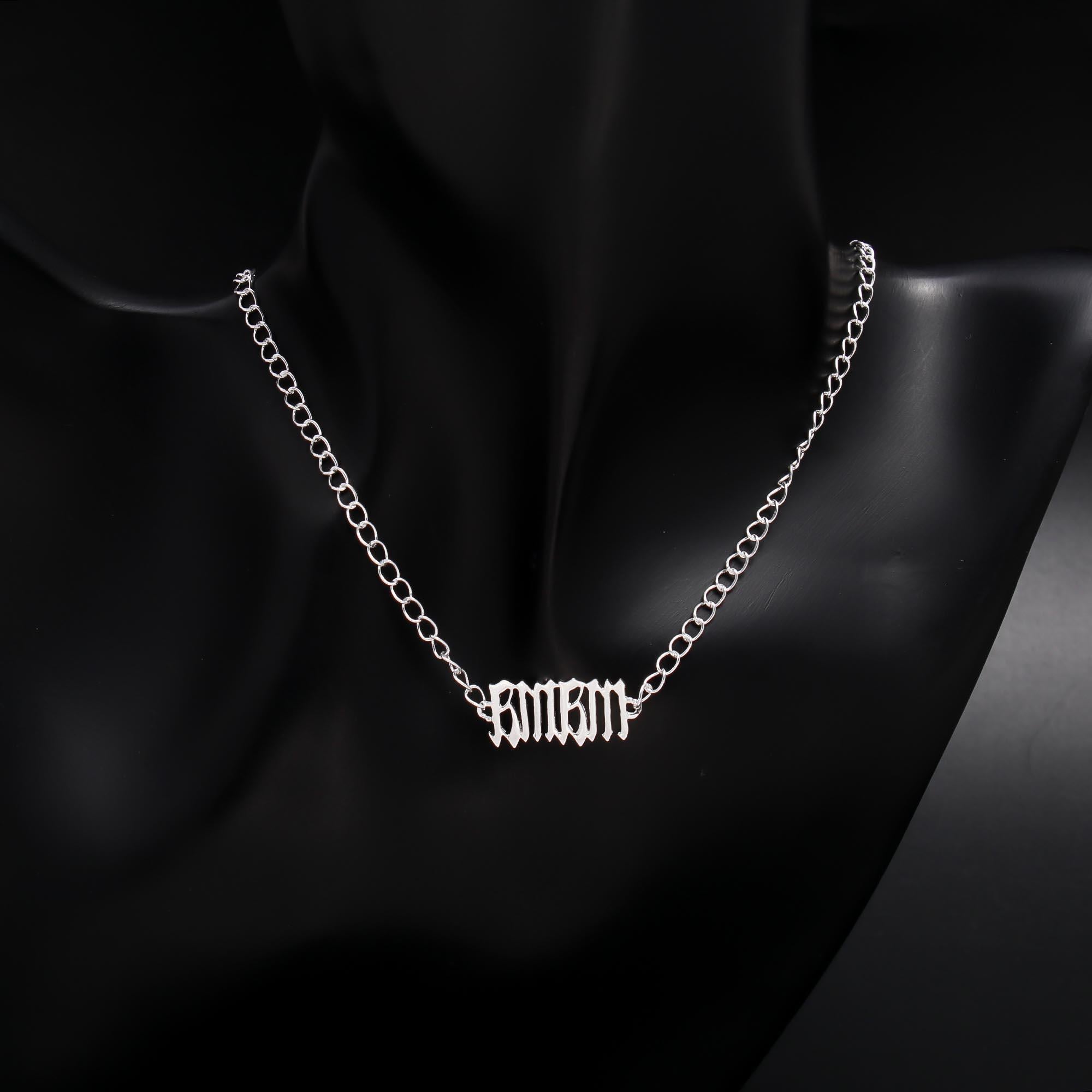 The Angel Script: English Gothic Silver Necklace