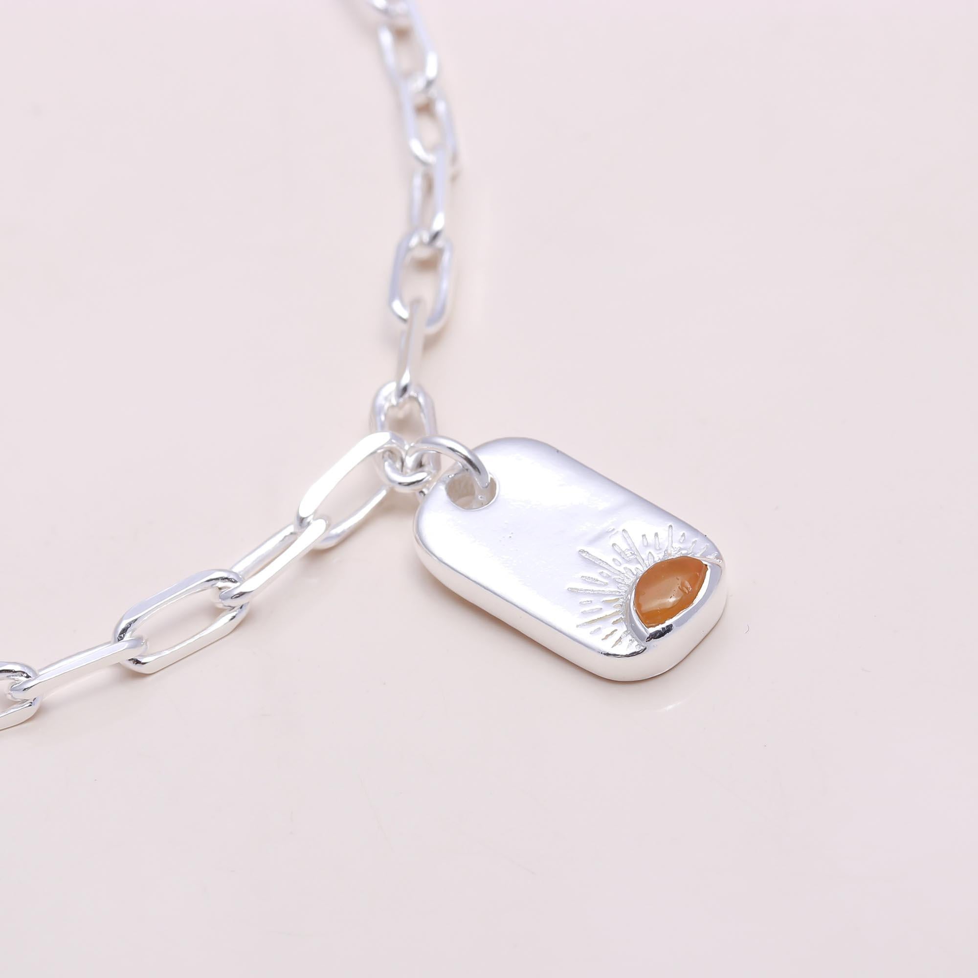 The Sun Tag: Paperclip Chain Sunburst Bracelet