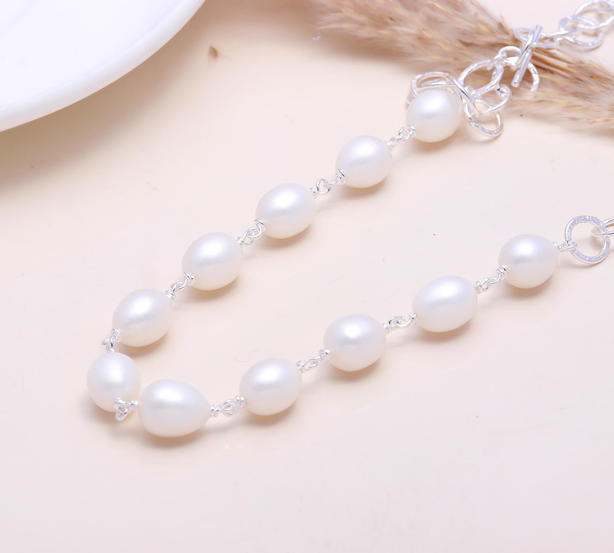 The Organic Pearl: Oval Pearl Link Chain Necklace