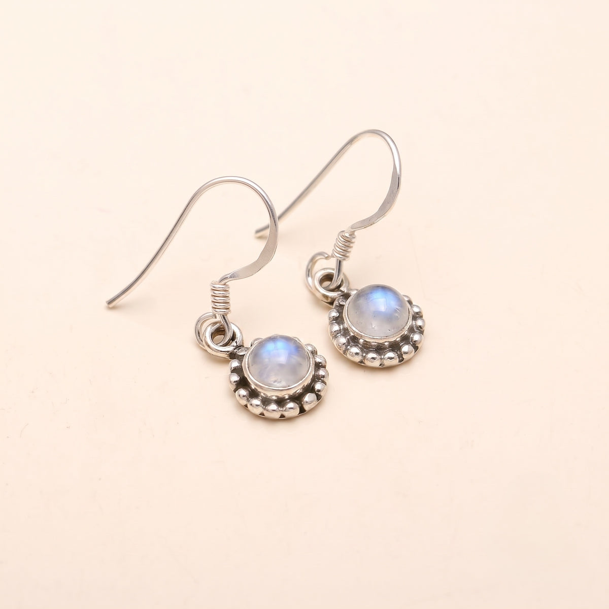 The Verdant Halo: Sterling Silver Peridot Drop Earrings