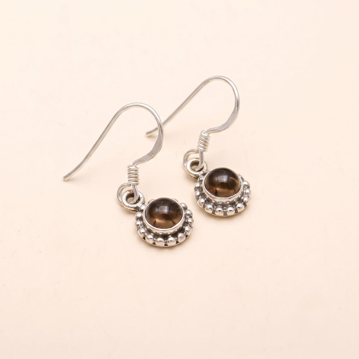 The Verdant Halo: Sterling Silver Peridot Drop Earrings