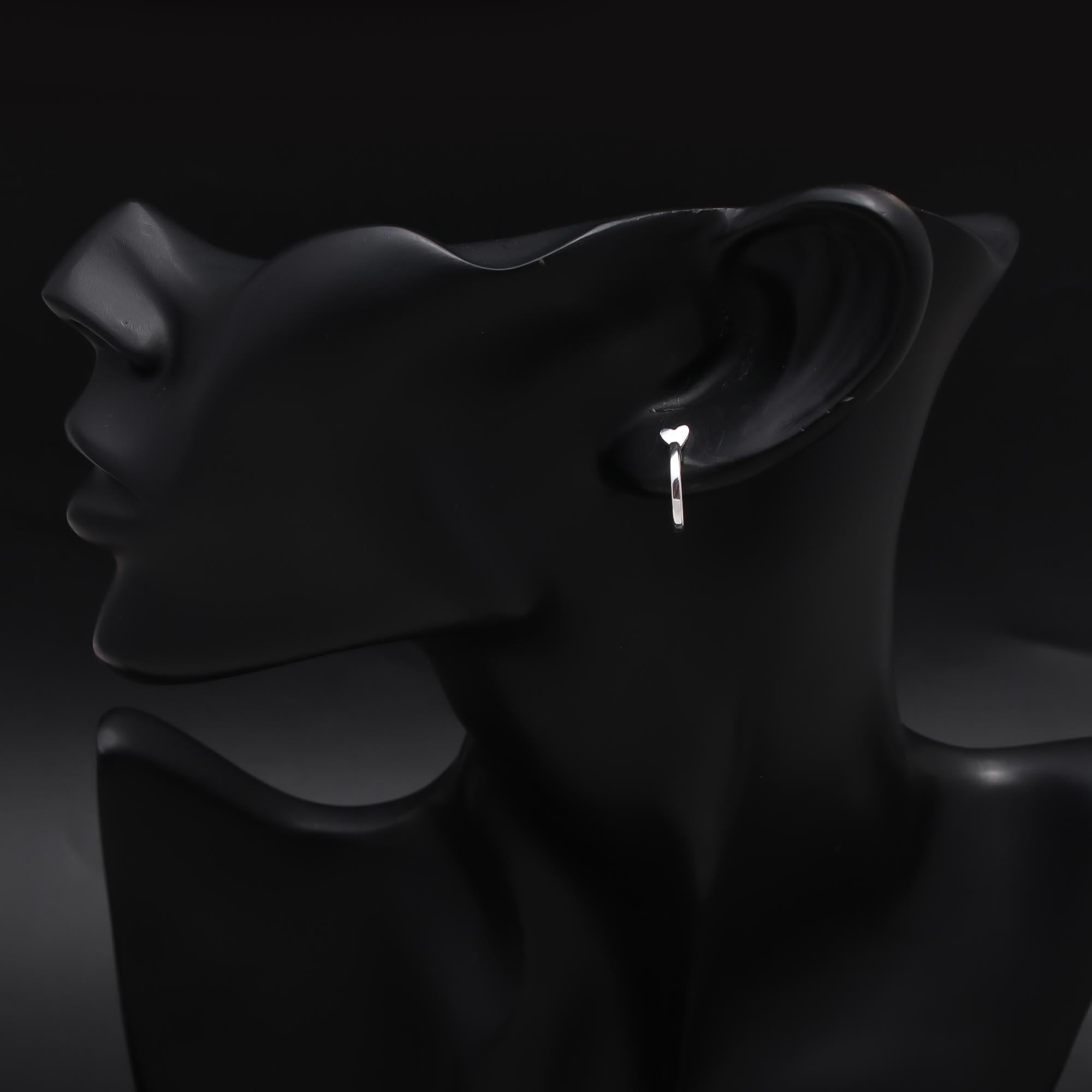 925 Sterling Silver Heart Hoop Earrings