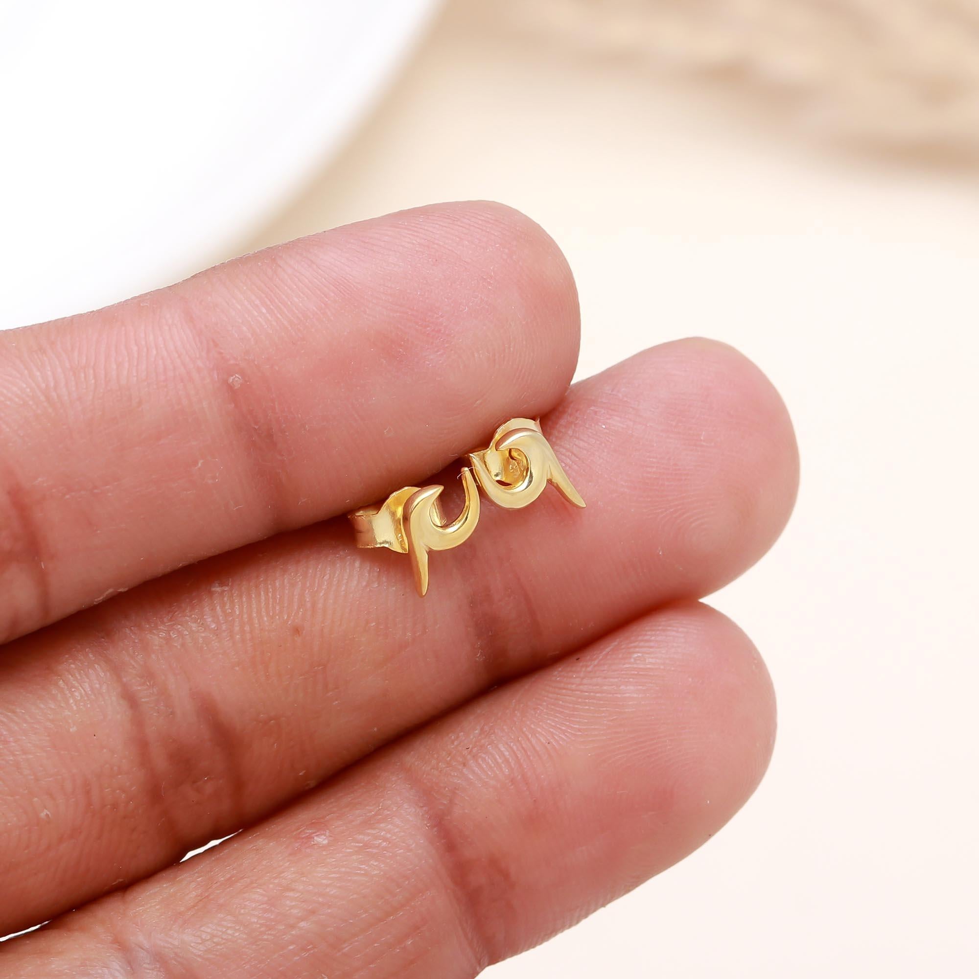 925 Sterling Silver Wave Stud Earrings