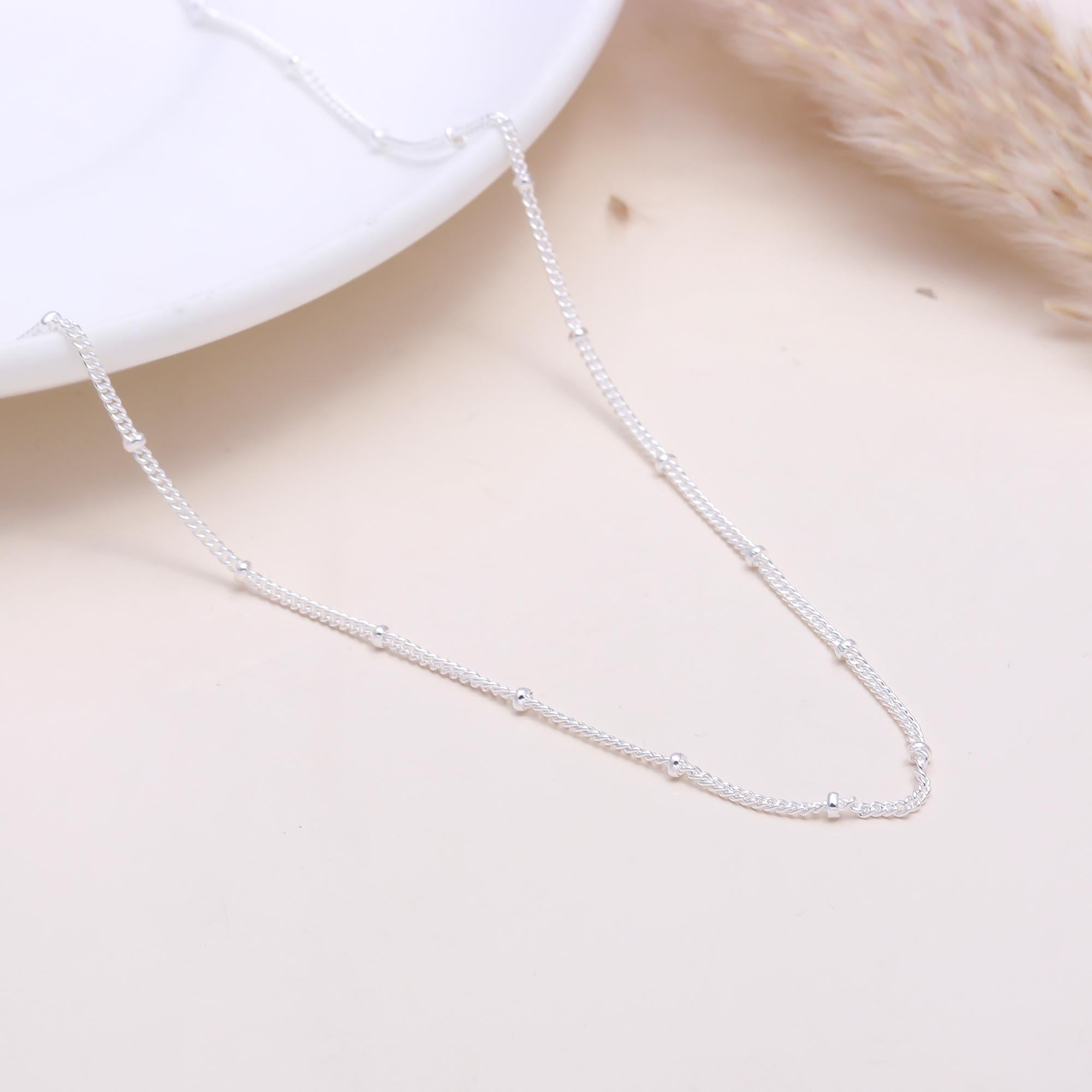 925 Sterling Silver Satellite Chain Necklace