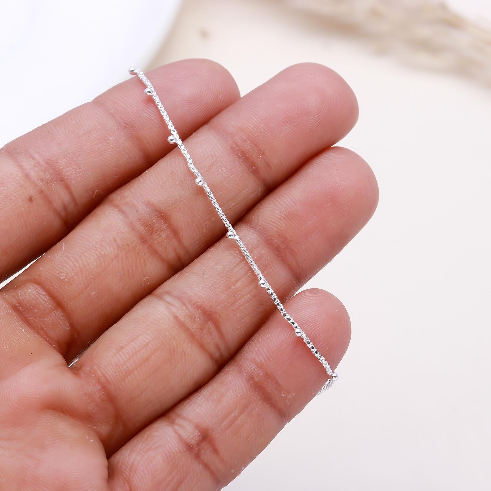 925 Sterling Silver Satellite Chain Bracelet