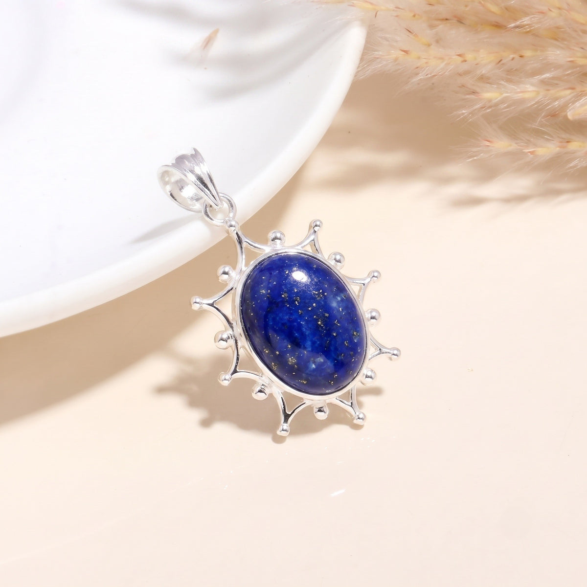925 Sterling Silver Amethyst Gemstone Pendant