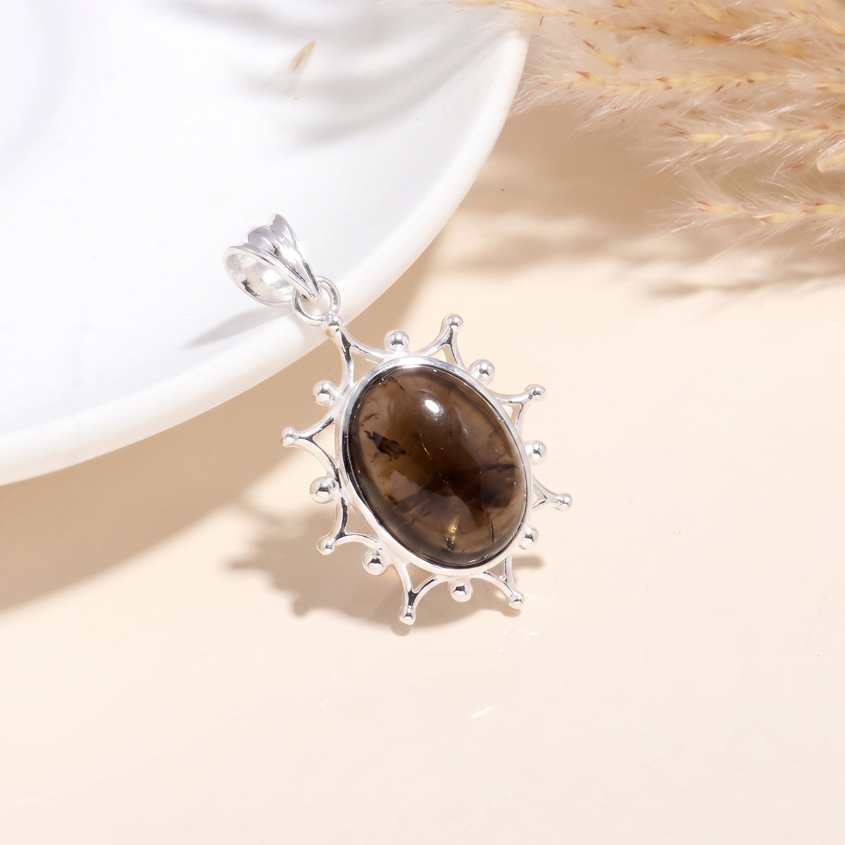 925 Sterling Silver Amethyst Gemstone Pendant