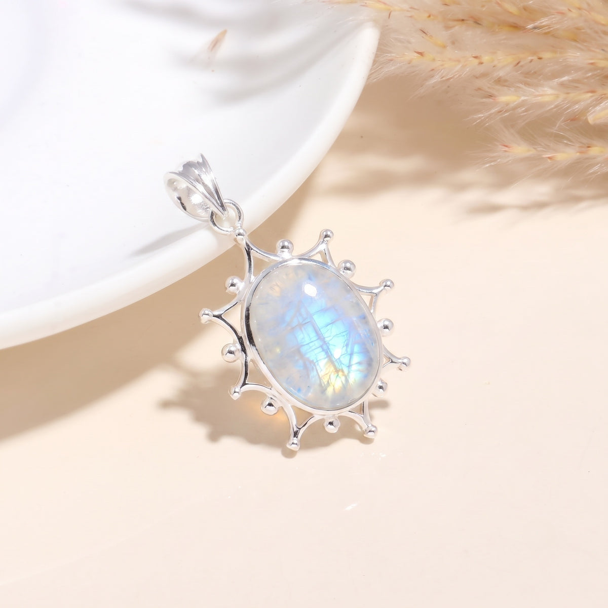 925 Sterling Silver Amethyst Gemstone Pendant