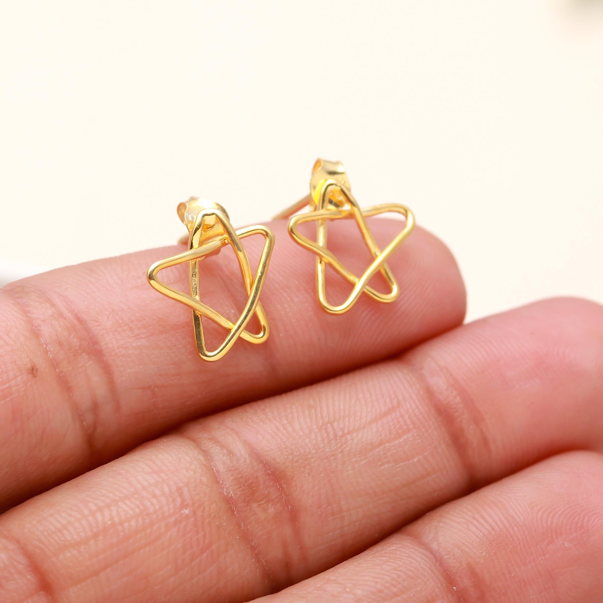 925 Silver Star Stud Earrings