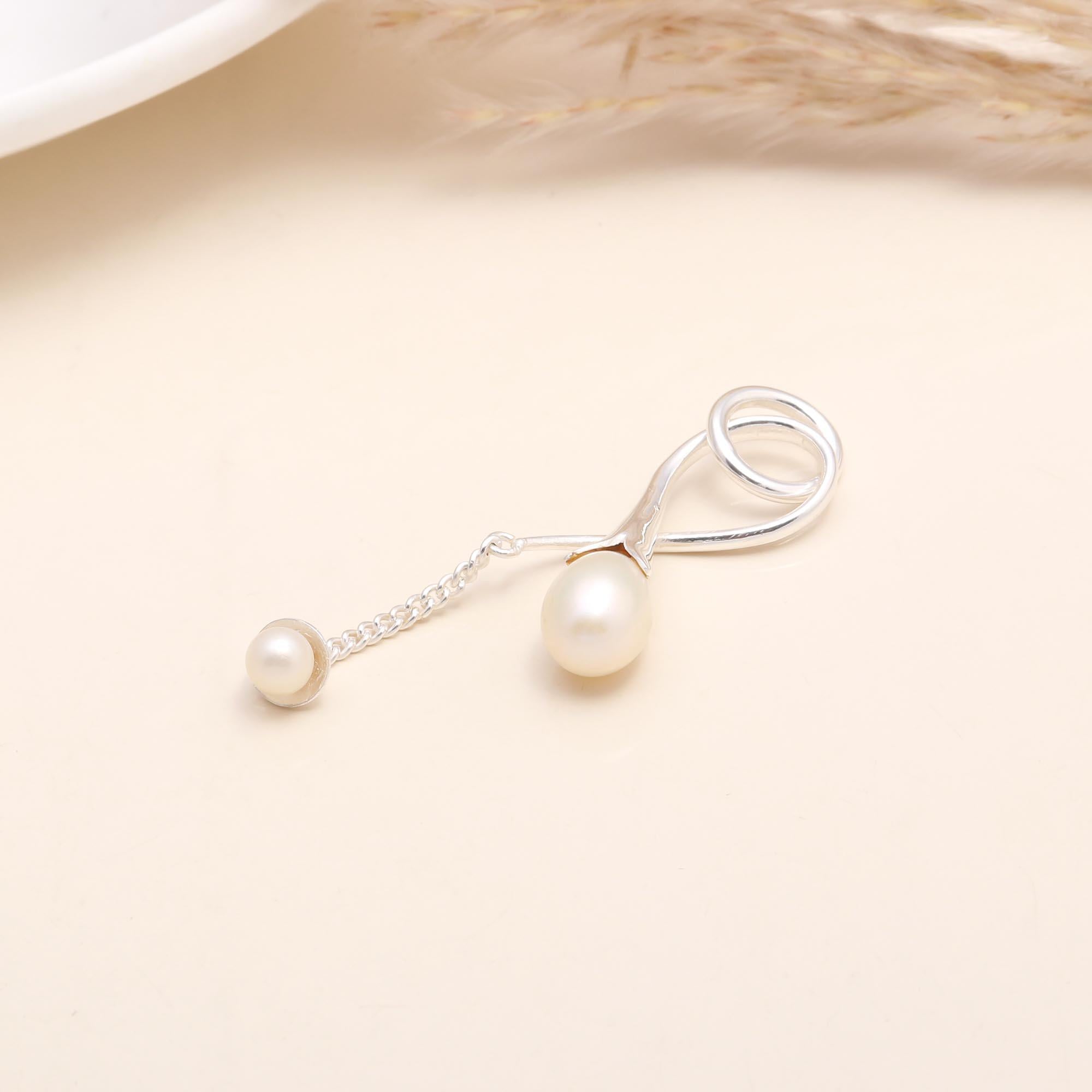 925 Sterling Silver Pearl Drop Pendant