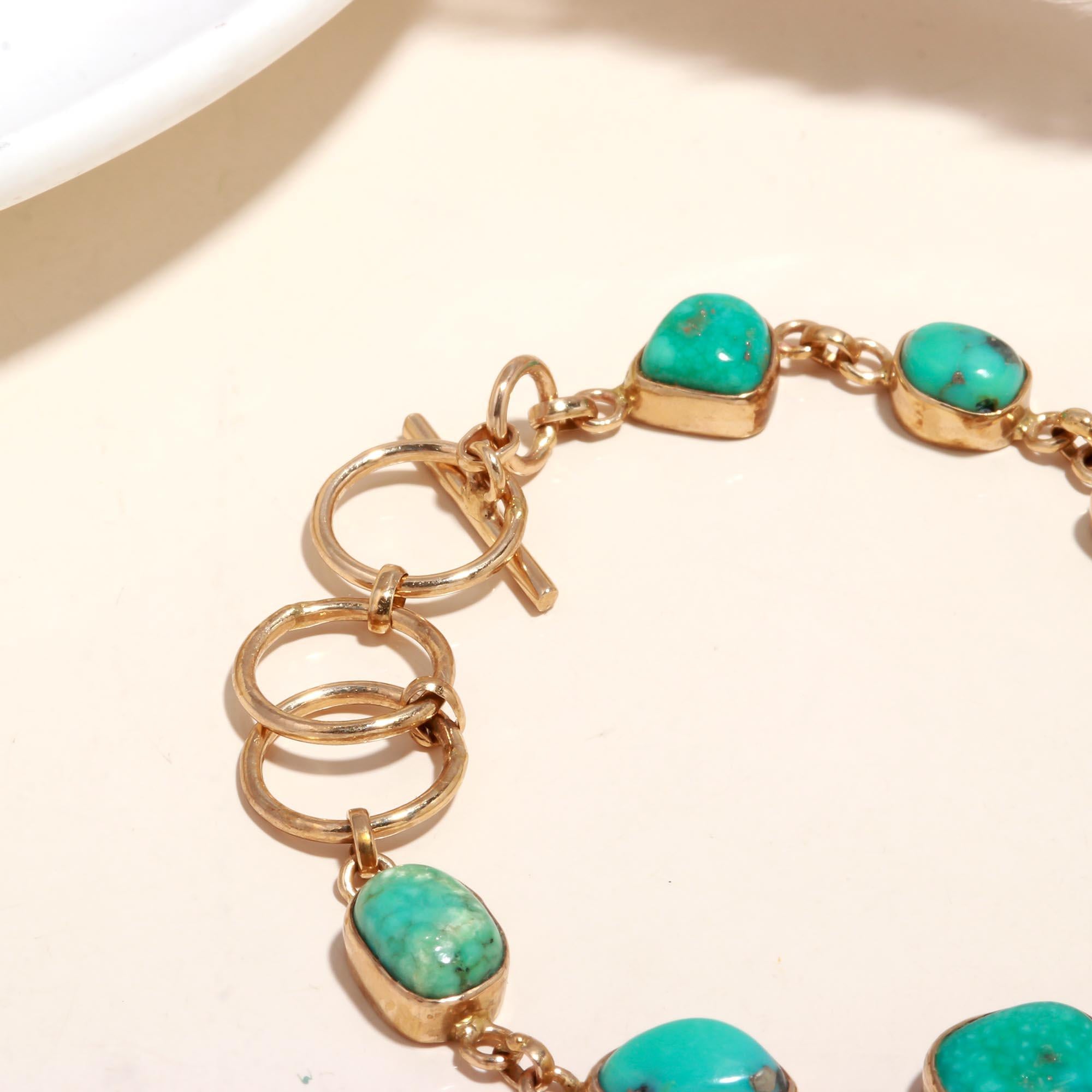 925 Sterling Silver Turquoise Chunky Bracelet