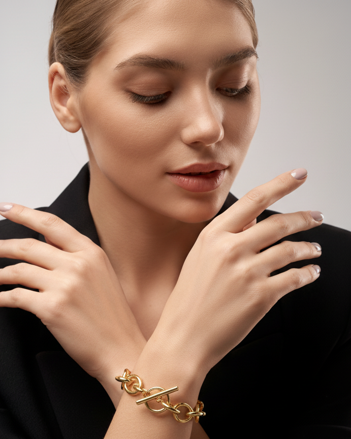 925 Sterling Silver Chunky Link Chain Bracelet