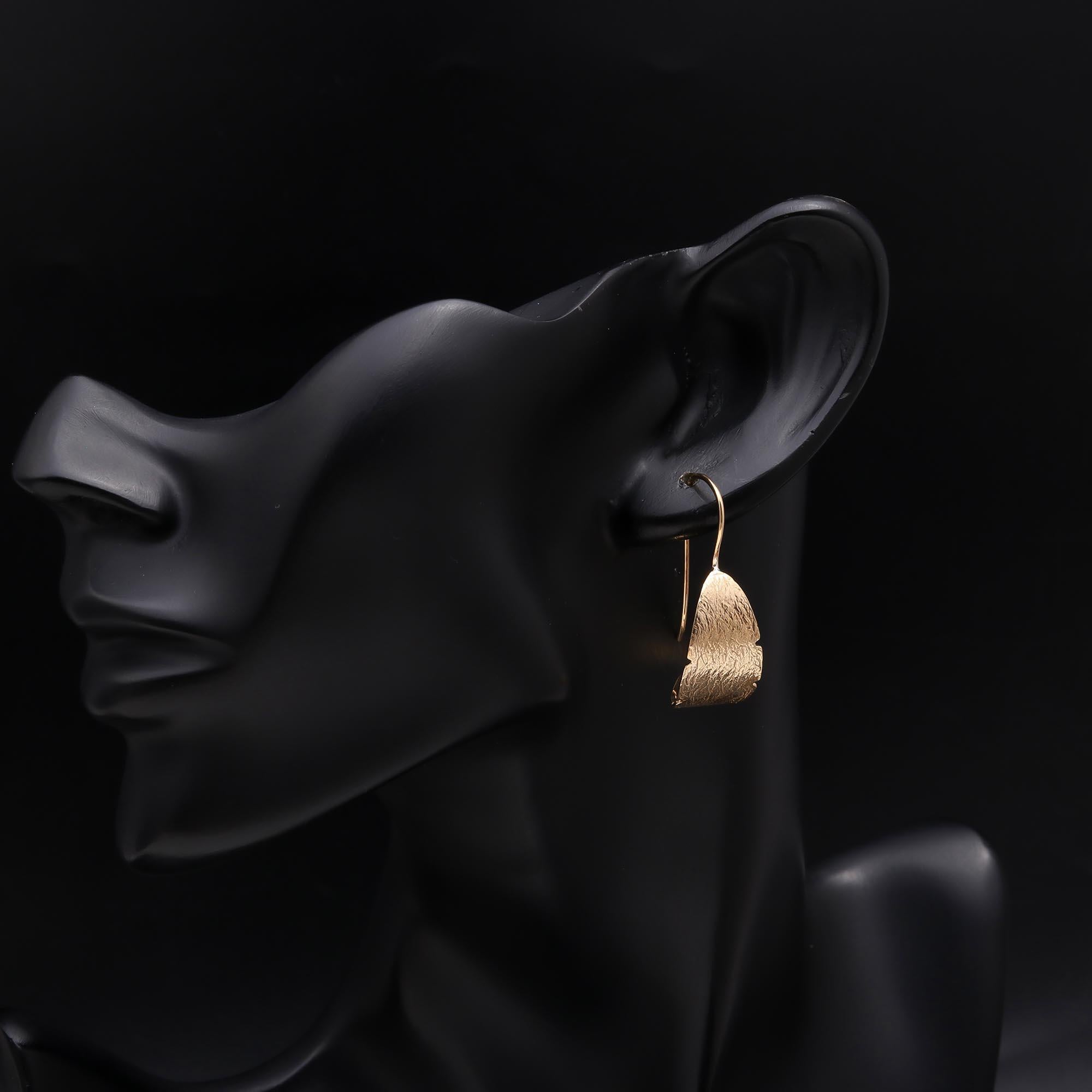 925 Sterling Silver Textured Shield Earrings