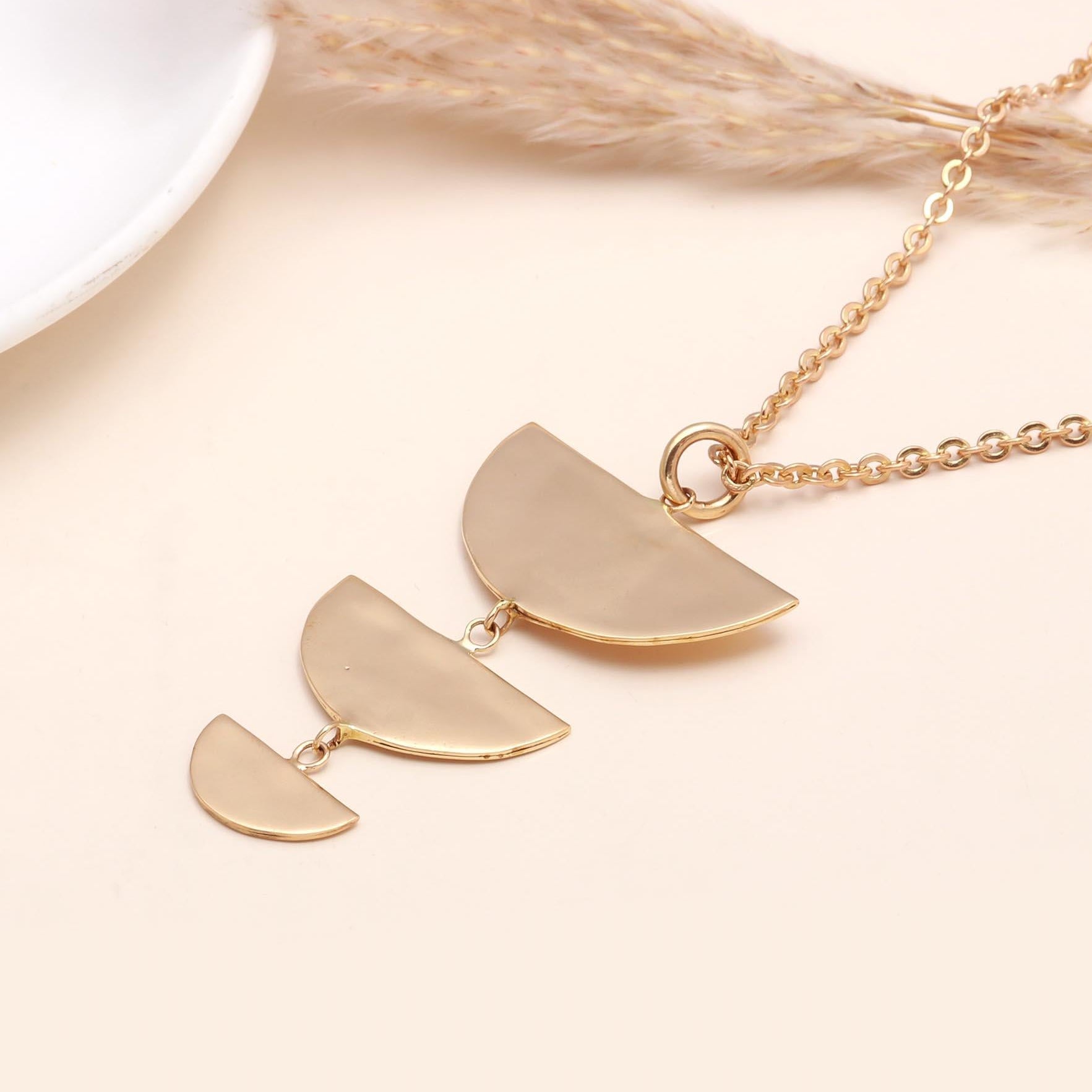 The Modern Moon: Abstract Half Moon Necklace