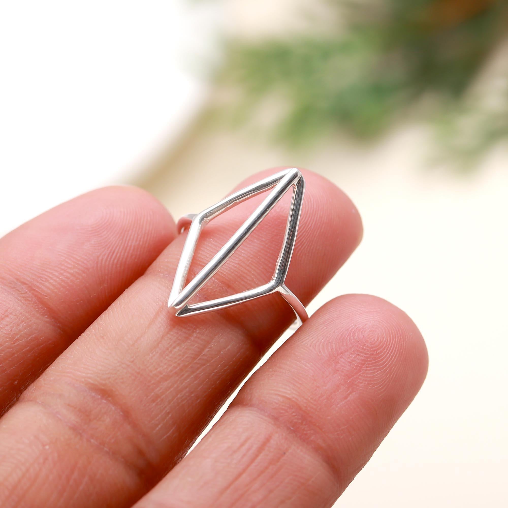 925 Silver Geometric Ring