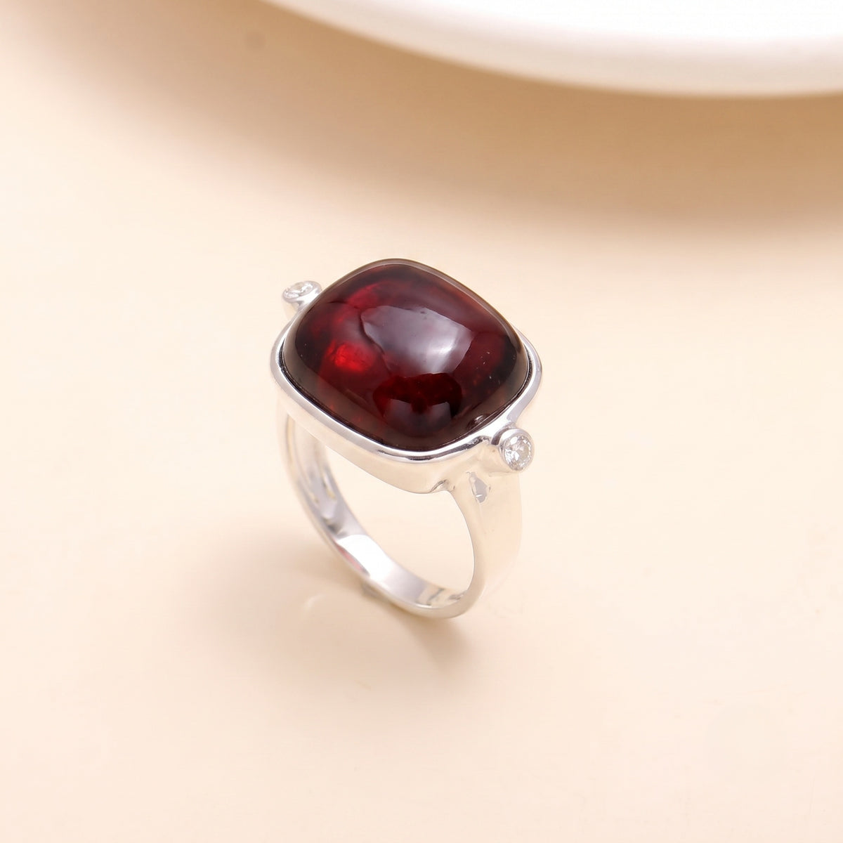 925 Silver Green Chalcedony Ring