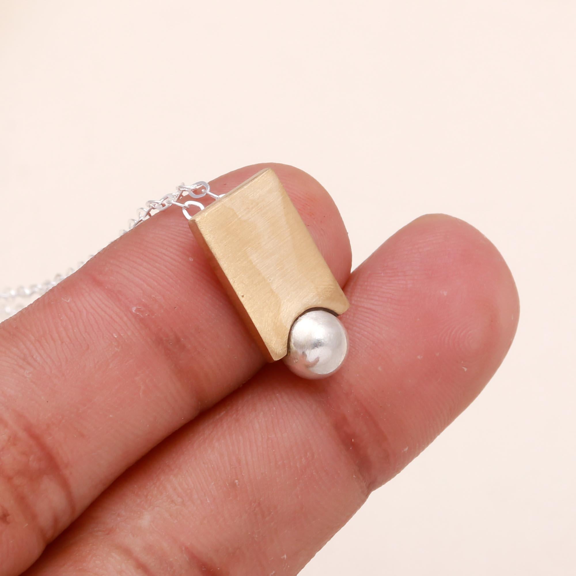 The Industrial Bar: Silver Ball Pendant Necklace