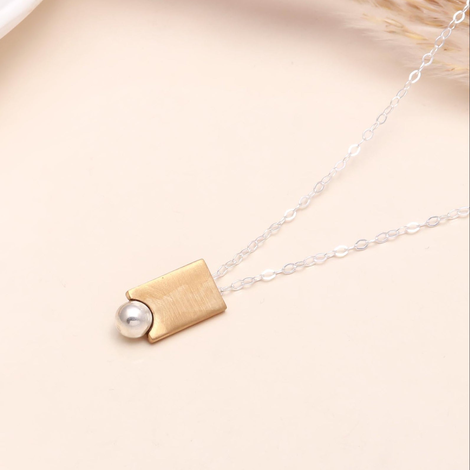 The Industrial Bar: Silver Ball Pendant Necklace