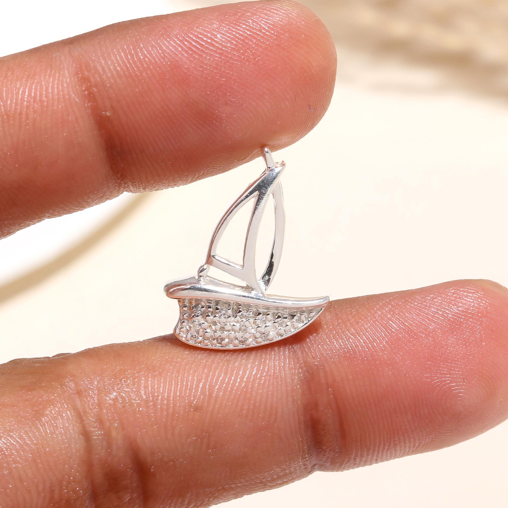 The Crystal Sails: Sparkling Nautical Traveler Pendant