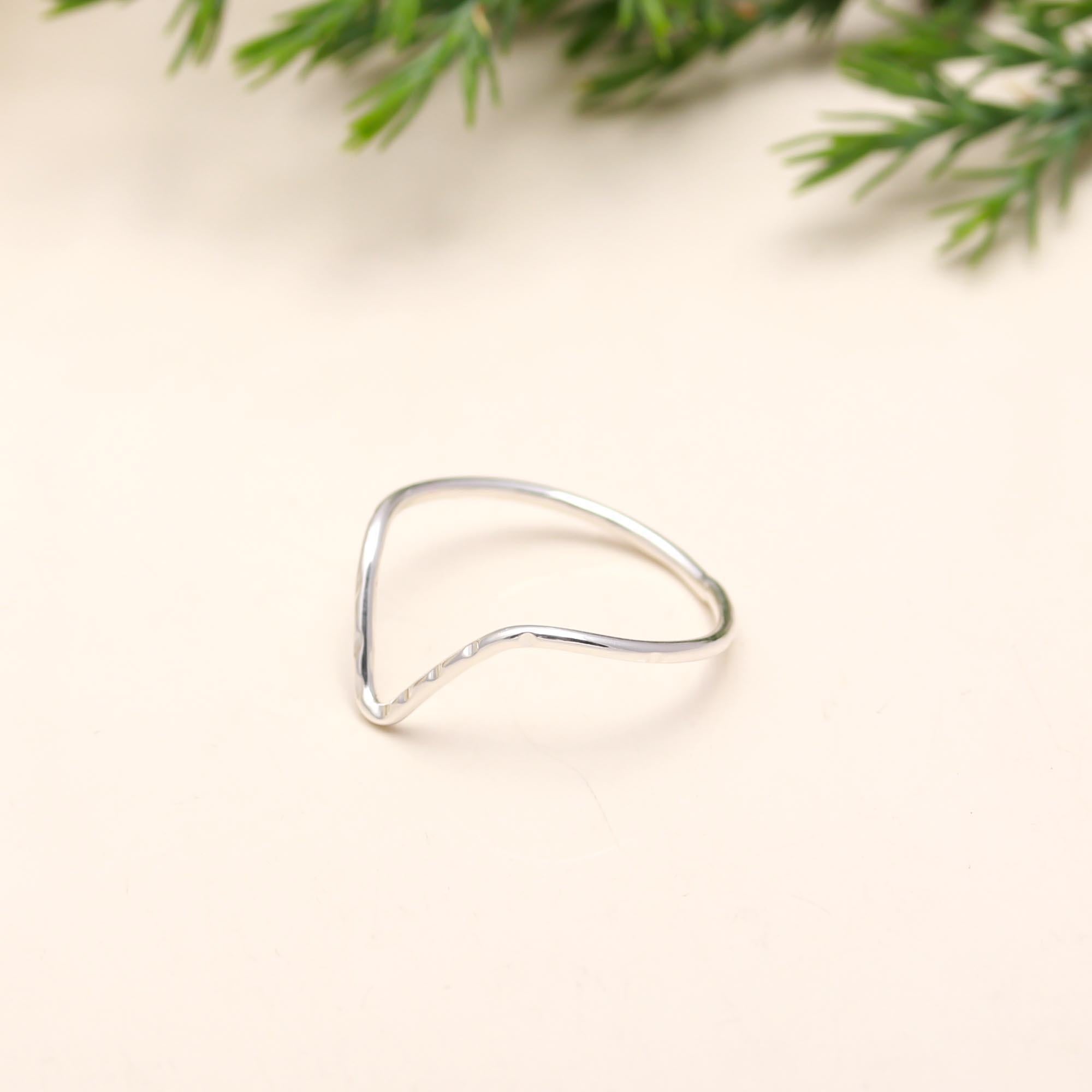925 Silver V-Shape Stacking Ring