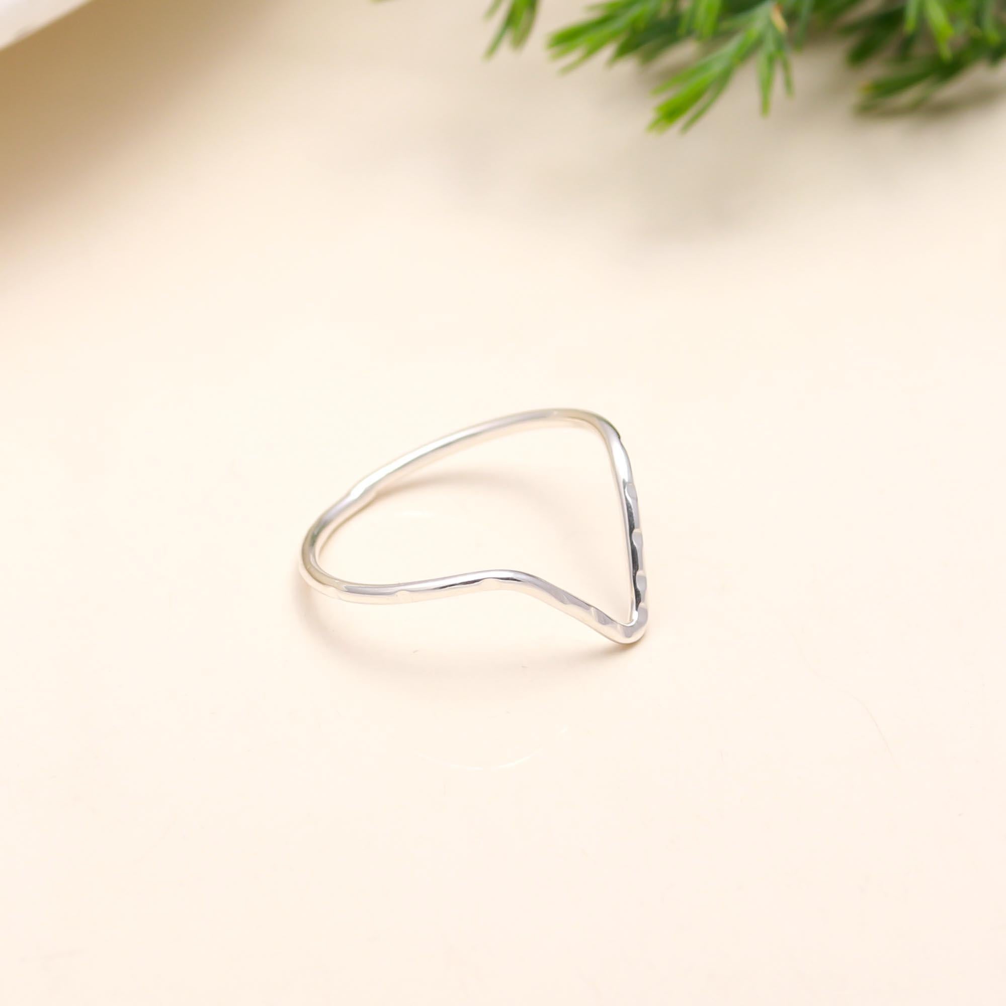 925 Silver V-Shape Stacking Ring