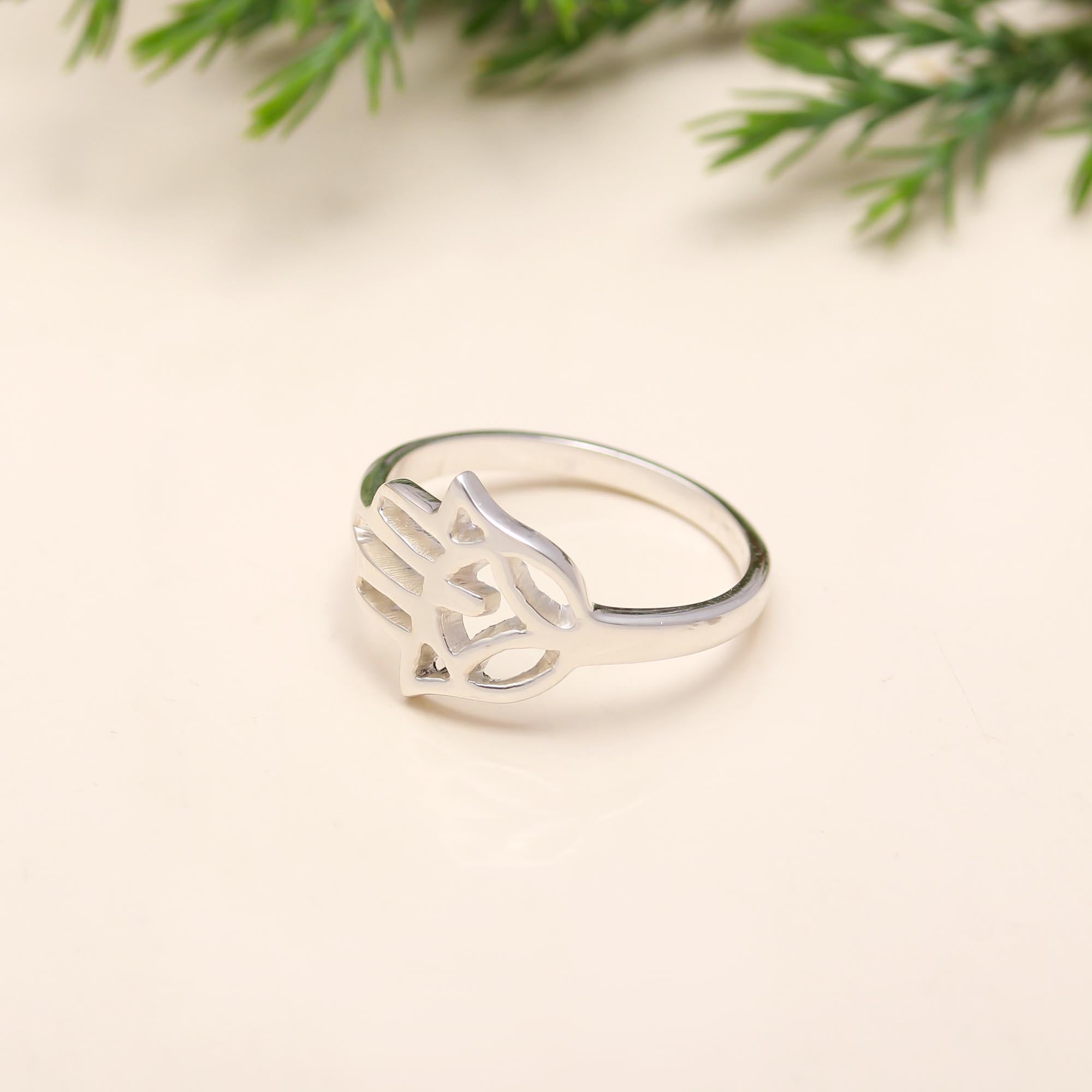 925 Silver Hamsa Hand Ring