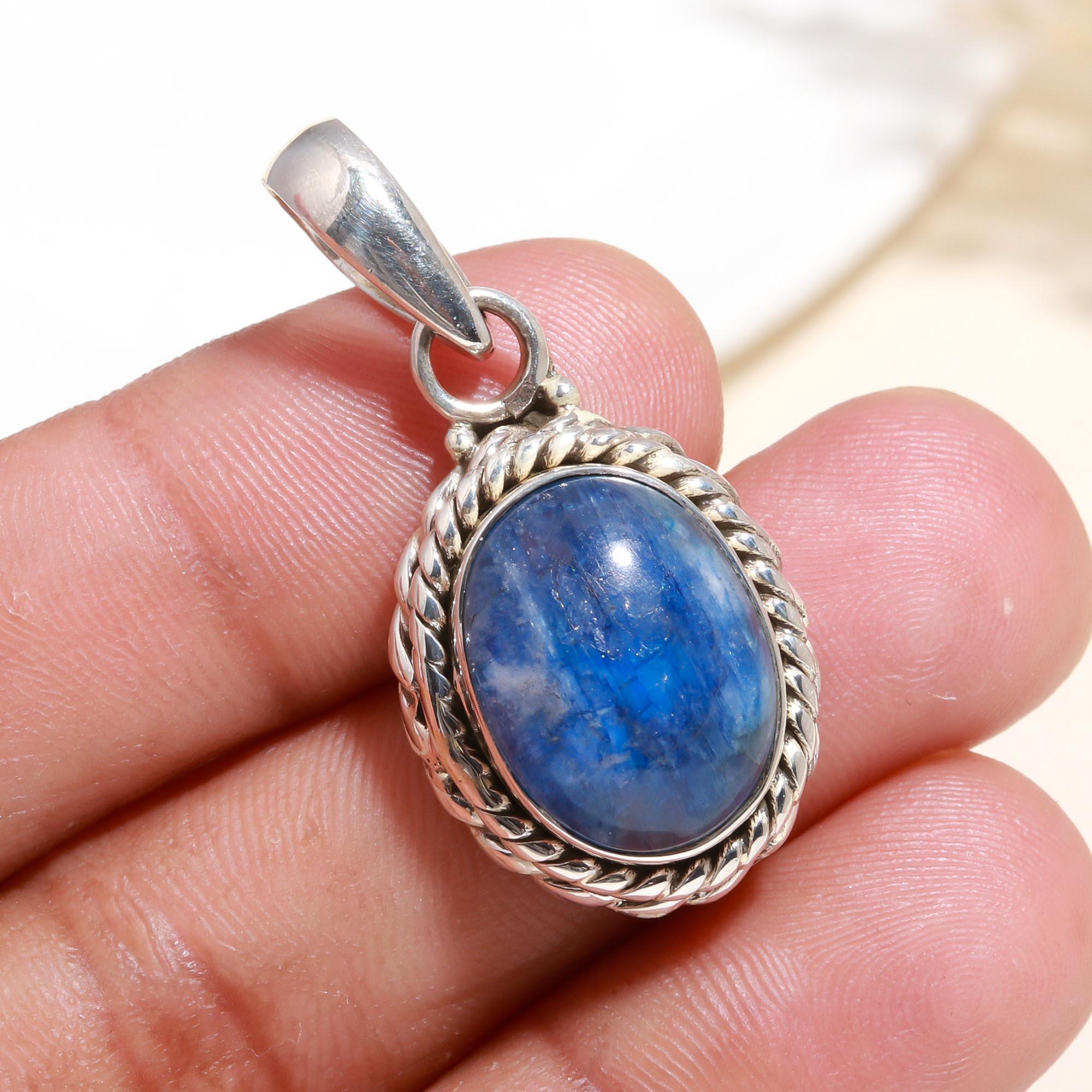 925 Sterling Silver Blue Kyanite Pendant