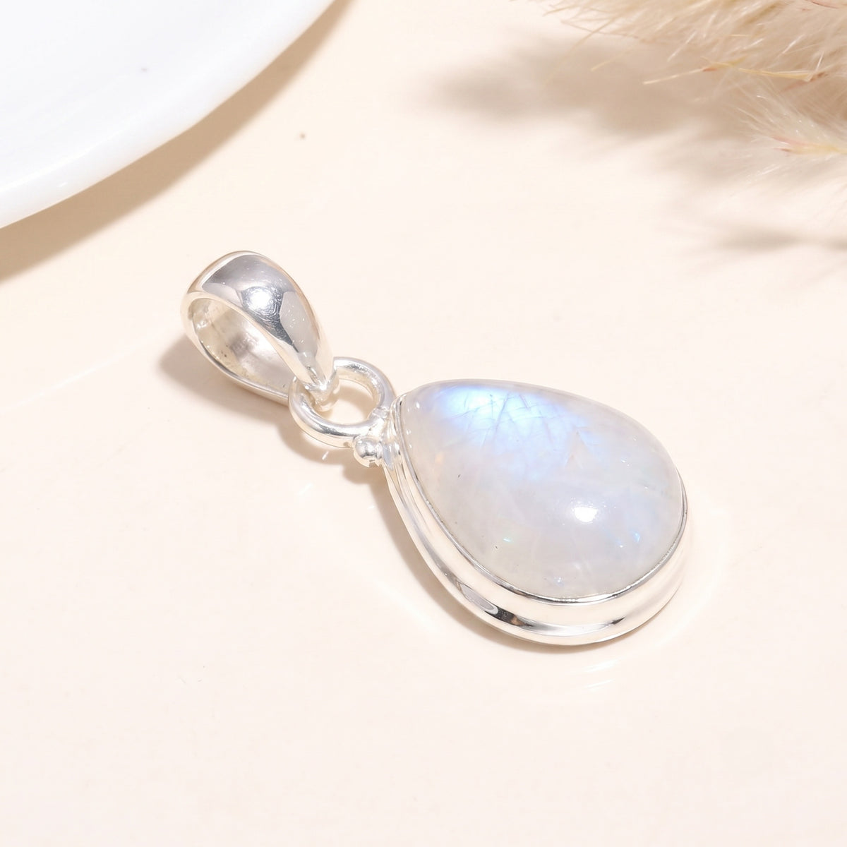 925 Sterling Silver Amethyst Teardrop Pendant