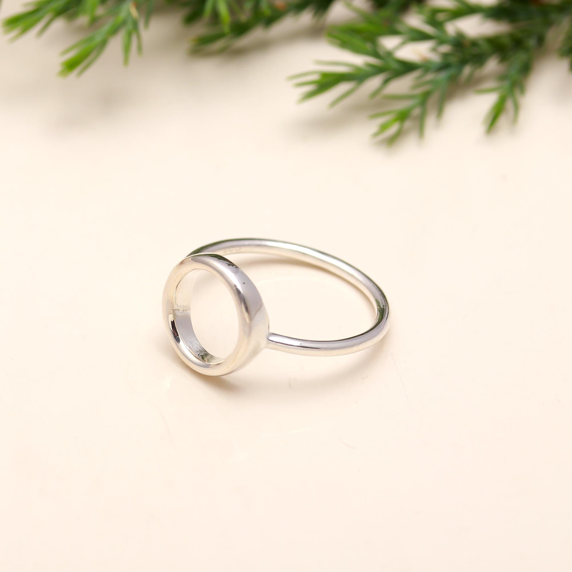 925 Silver Open Circle Ring